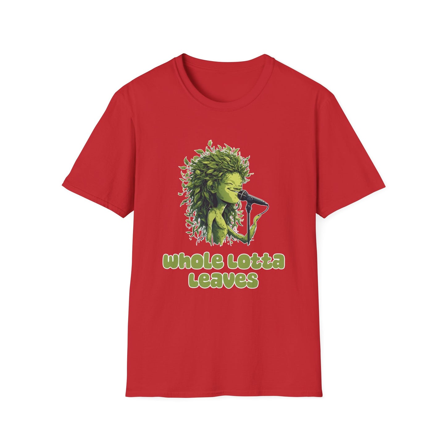 T-Shirt for Plant Lover Tee Led Zeppelin Inspired Singing Sapling Whole Lotta Love Leaves Nature Graphic Shirt Music Fan Gift
