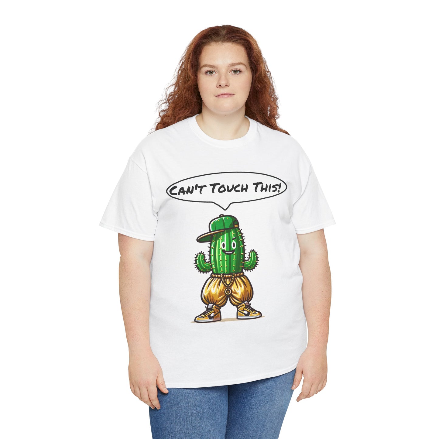 Funny Cactus Tee - Can't Touch This! | Unisex Heavy Cotton T-Shirt, Gift for Friends, Casual Wear, Summer Fashion, Unique Graphic Tee