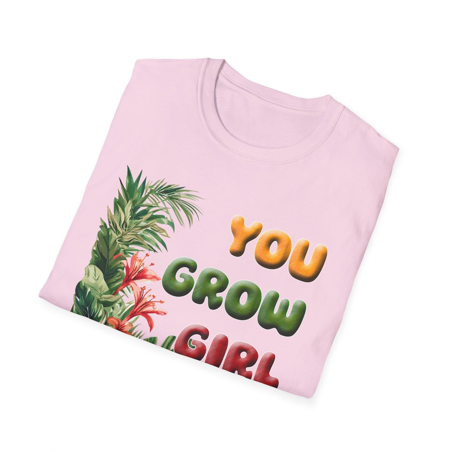 Tropical T-Shirt for Garden Lovers Tee for Plant Lover Inspirational Gift for Women Summer Style You Grow Girl