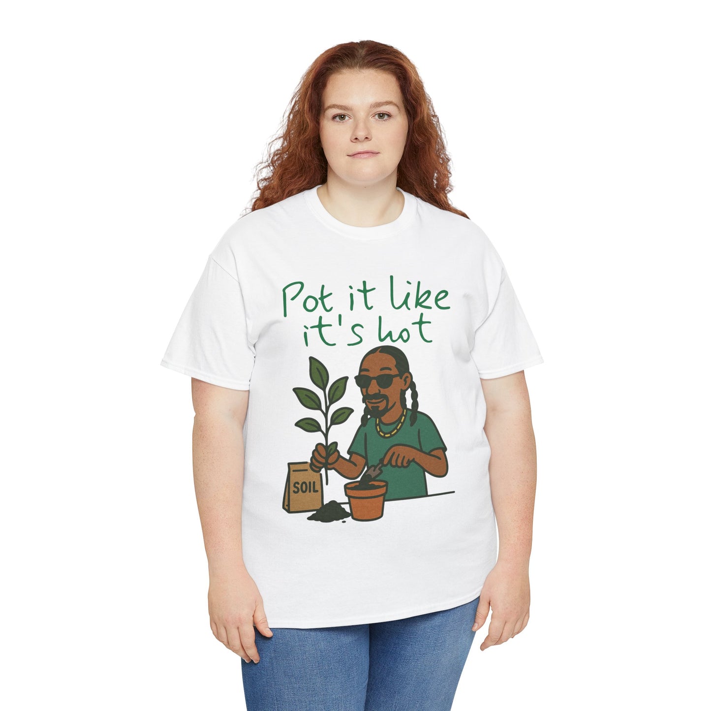 Pot It Like It's Hot Tee, Funny Gardening Shirt, Plant Lover Gift, Unisex Cotton Tee, Summer Vibe T-Shirt, Eco-Friendly Apparel