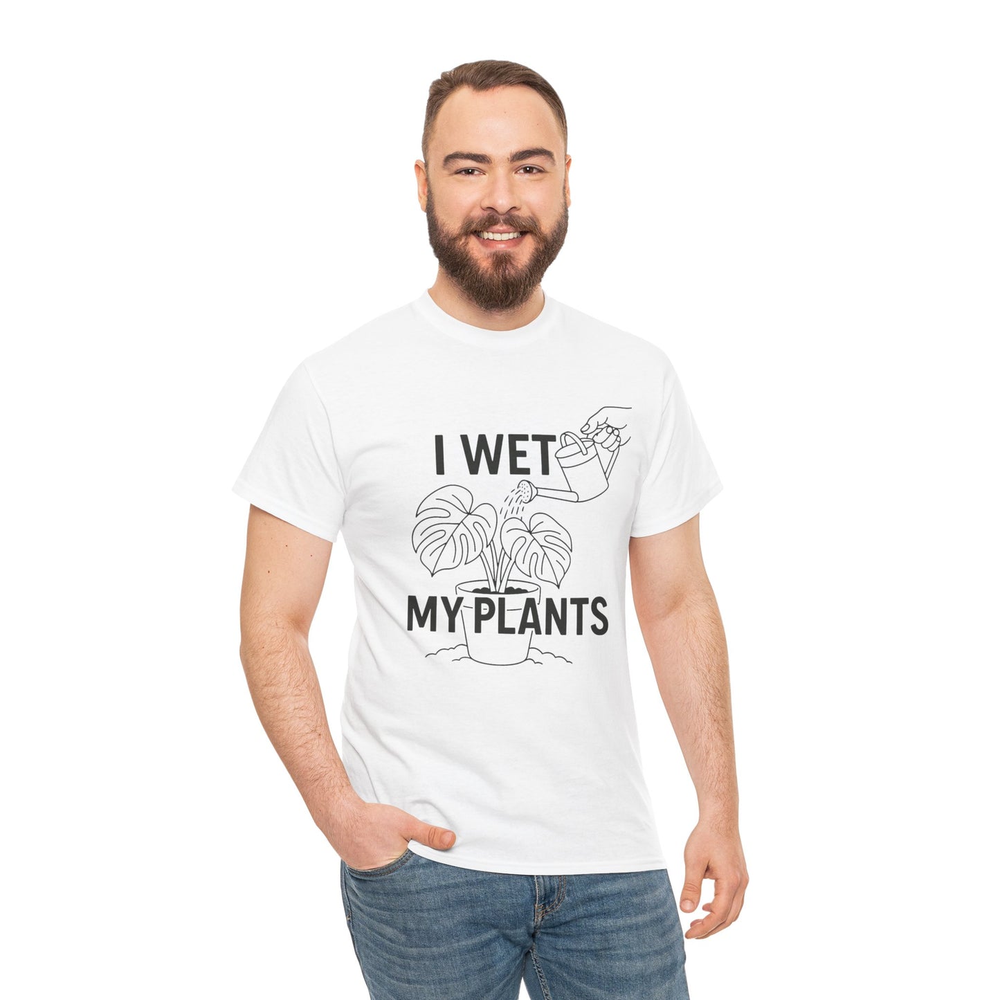Funny Plant Lover Tee, I Wet My Plants Shirt, Gardening Gift, Unisex Cotton T-Shirt, Plant Parent Apparel, Houseplant Humor Tee