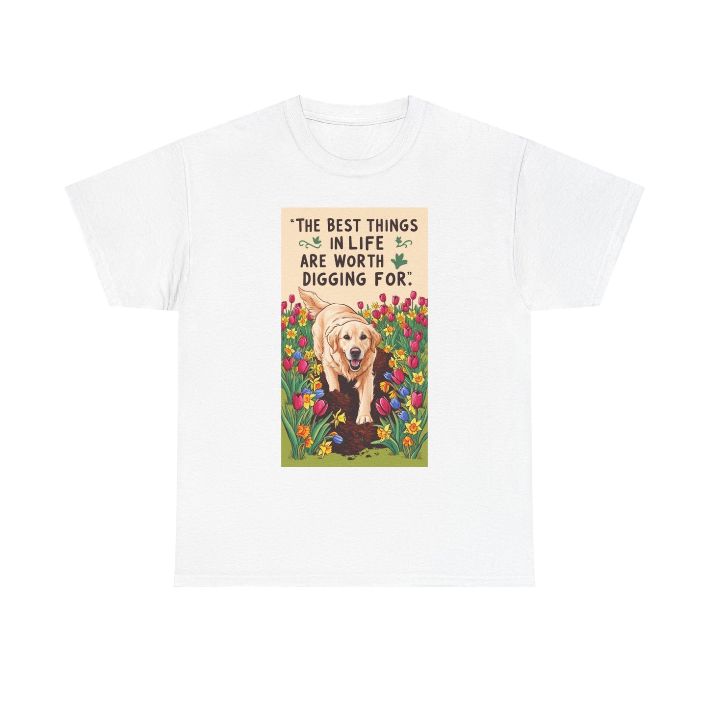 Garden Lover, Dog Lover Tee, Unisex Cotton Shirt, Pet Parent Gift, Gift for Dog Enthusiasts, Cute Canine T-Shirt, Nature Tee