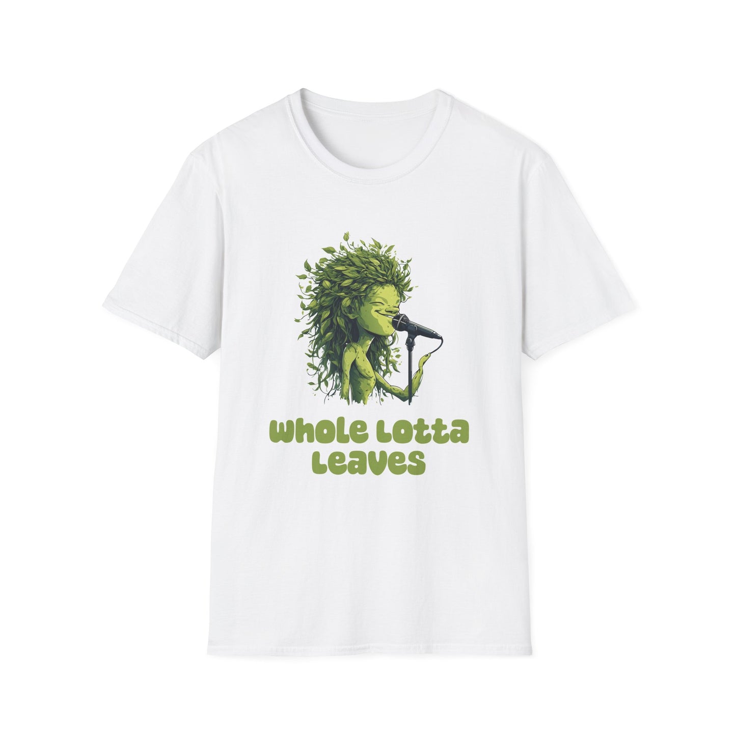 T-Shirt for Plant Lover Tee Led Zeppelin Inspired Singing Sapling Whole Lotta Love Leaves Nature Graphic Shirt Music Fan Gift