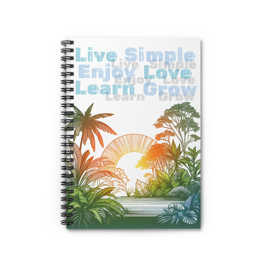 Inspirational Spiral Notebook - Live Simply, Journal, Planner, Gift for Nature Lovers, Eco-Friendly School Supplies