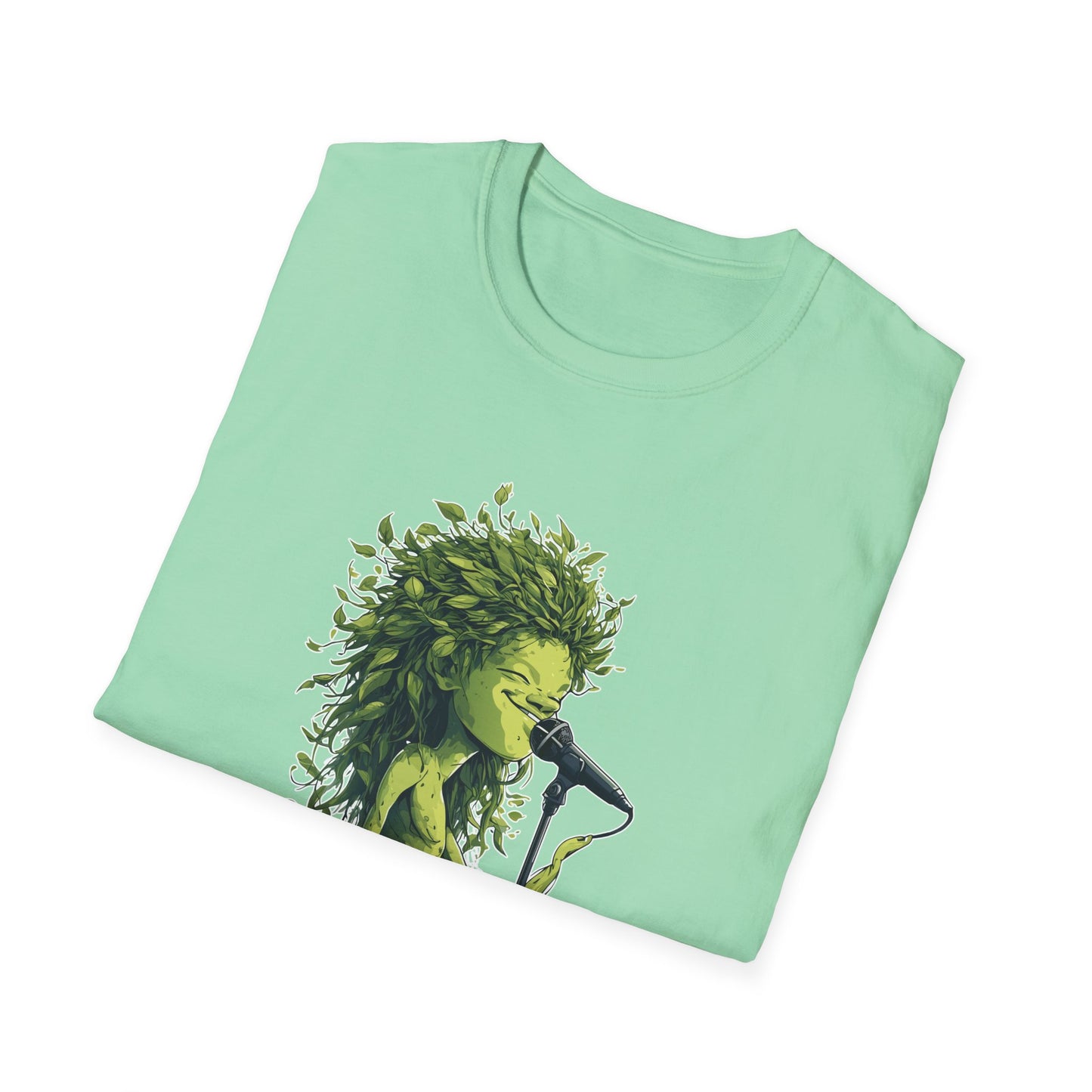 T-Shirt for Plant Lover Tee Led Zeppelin Inspired Singing Sapling Whole Lotta Love Leaves Nature Graphic Shirt Music Fan Gift
