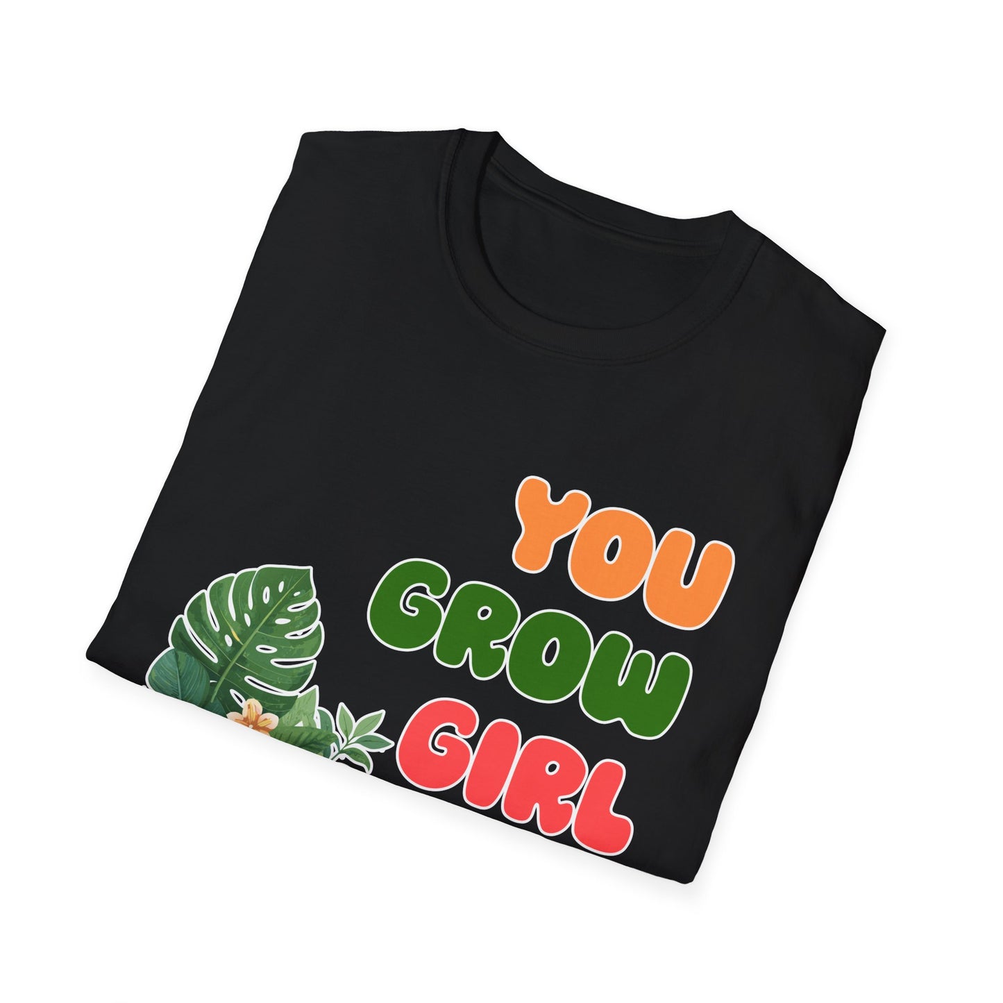 T-Shirt for Plant Lover Tropical Floral Tee Positive Affirmation Shirt Gift for Her Summer Outdoor Wear Garden Lover Shirt You Grow Girl