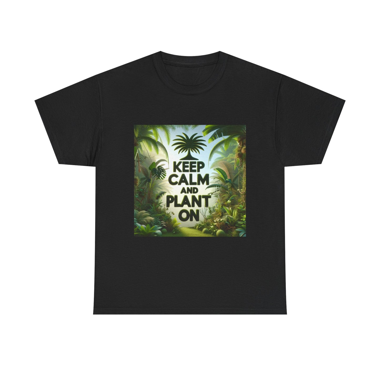 Keep Calm and Plant On Tee, Nature Lover Gift, Gardening T-Shirt, Eco-Friendly Apparel, Unisex Cotton Top