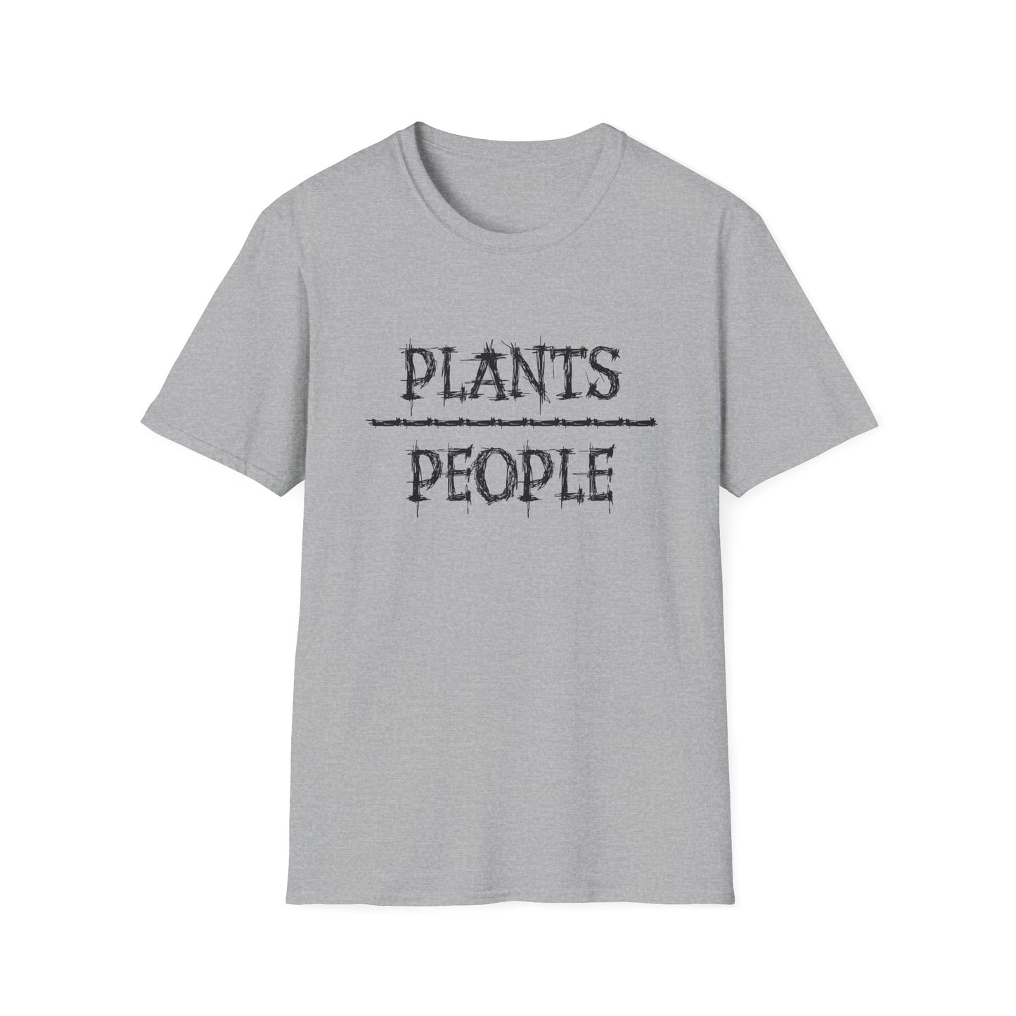 Plants over People Unisex Soft style T-Shirt, Plant Lovers Shirt, Botanical Tee, Nature Graphic Top, Gardening T-shirt