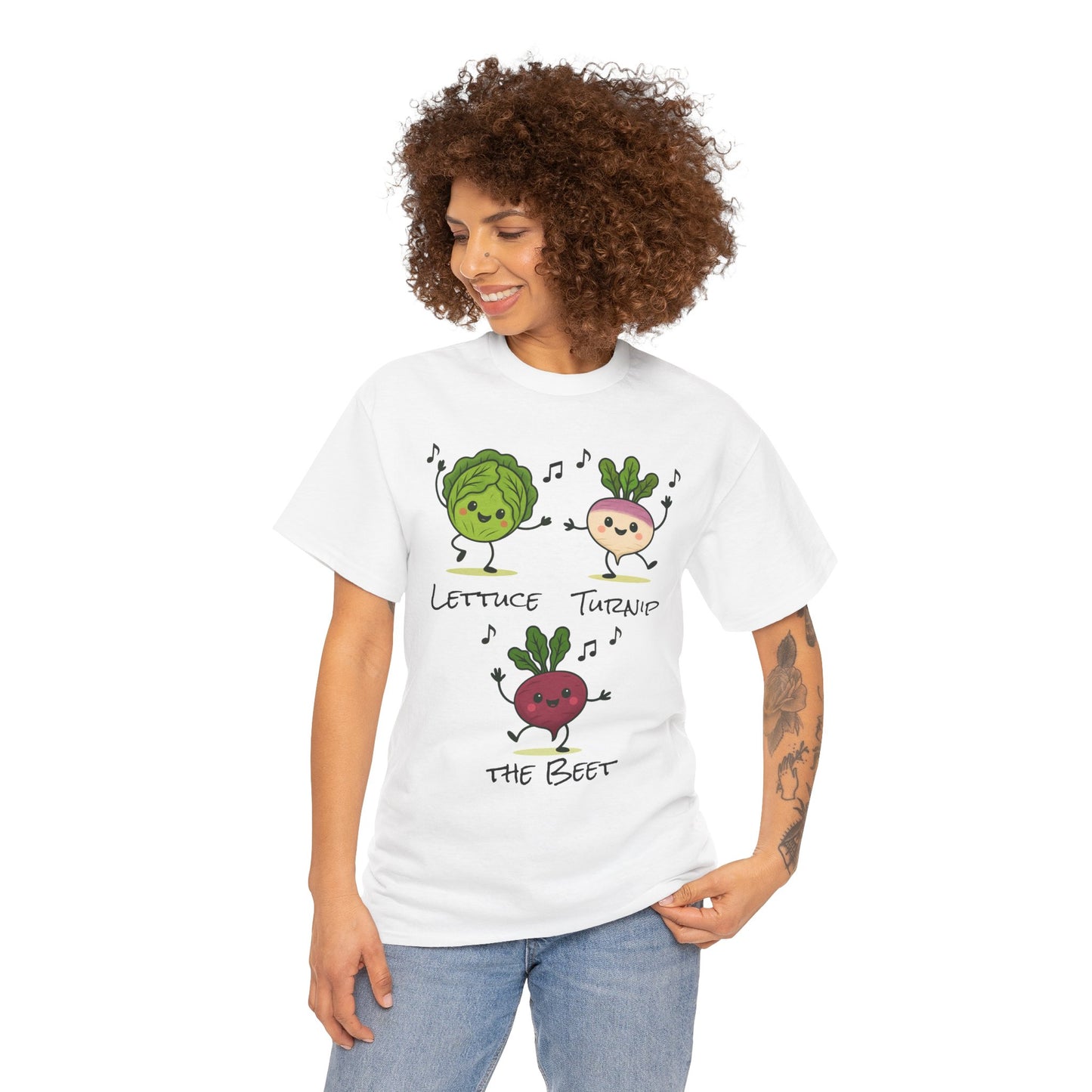 Lettuce Turnip the Beet Tee, Funny Unisex Humor Shirt, Cute Gardening Gift, Music Lover Apparel, Vegetable Lovers Tees