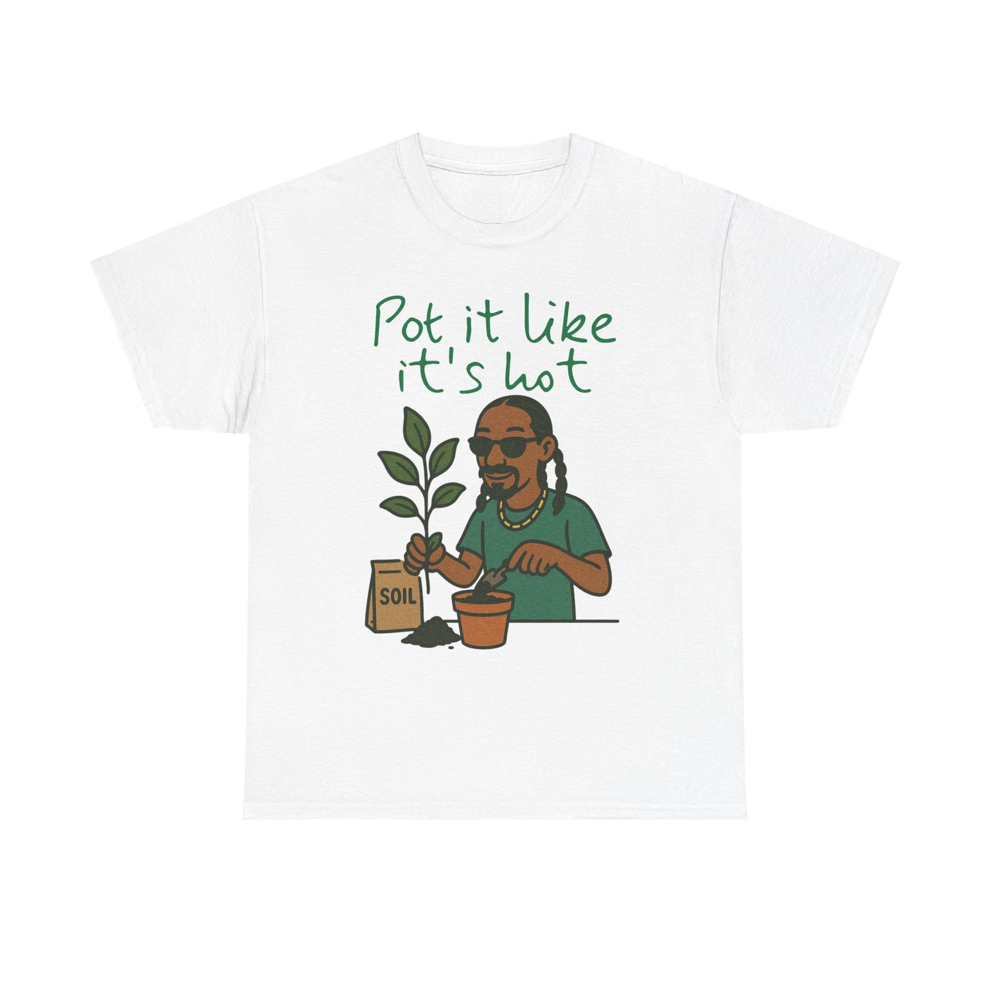 Pot It Like It's Hot Tee, Funny Gardening Shirt, Plant Lover Gift, Unisex Cotton Tee, Summer Vibe T-Shirt, Eco-Friendly Apparel