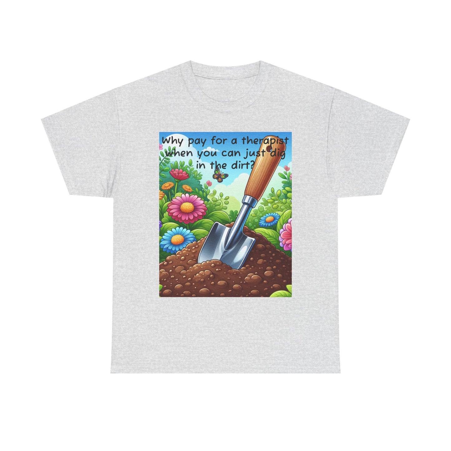 Gardening Therapy Tee, Funny Gardening Shirt, Plant Lover Gift, Unisex Cotton T-Shirt, Nature Lover Humor, Eco-Friendly Apparel