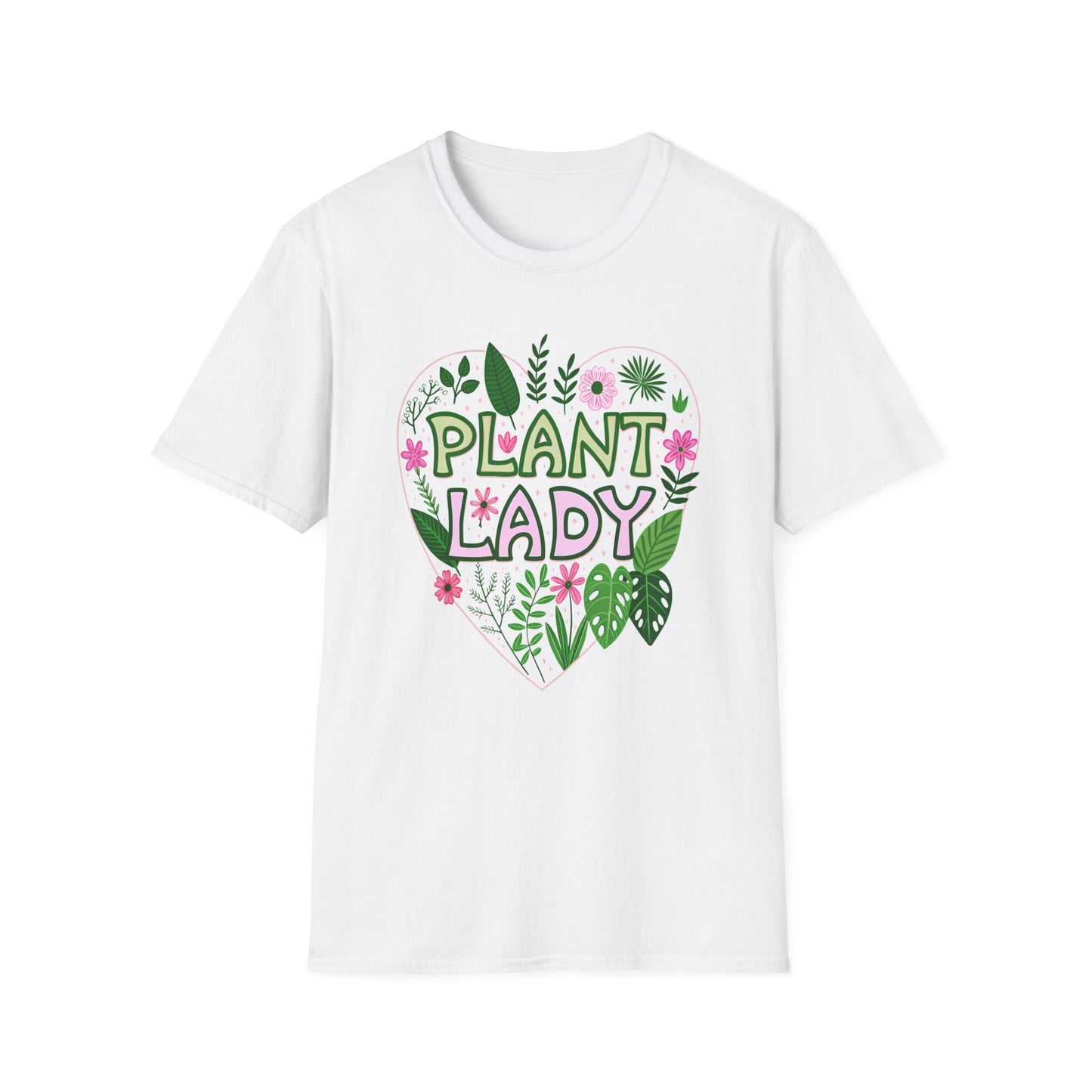 Plant Lady T-Shirt Heart Gift for Gardeners Shirt for Plant Lover Mother's Day Birthday Everyday Wear