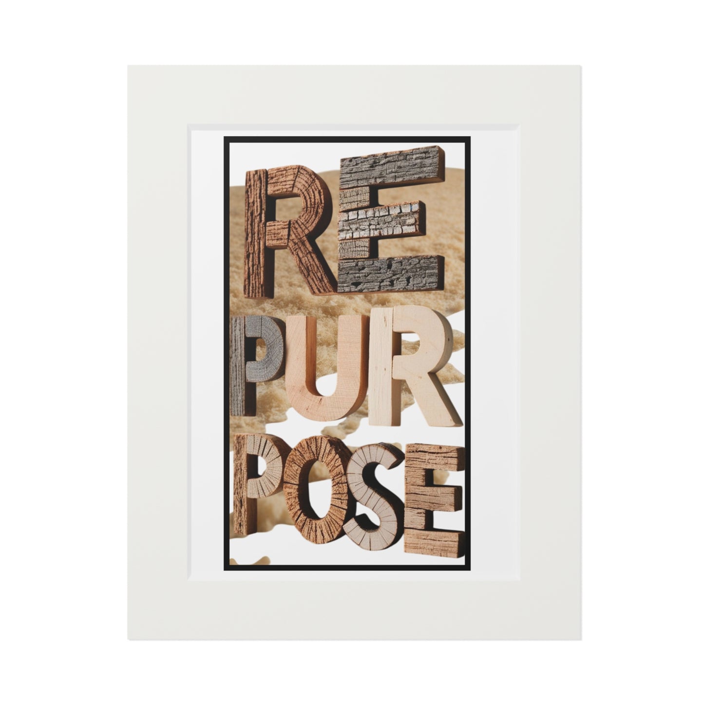 Inspirational Fine Art Print - "Repurpose" Decor, Wall Art for Home Office, Gift Idea for Creatives, Boho Decor, Motivational Prints