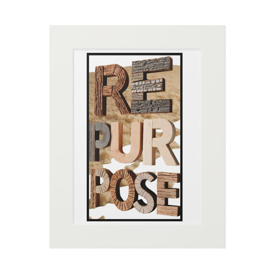 Inspirational Fine Art Print - "Repurpose" Decor, Wall Art for Home Office, Gift Idea for Creatives, Boho Decor, Motivational Prints