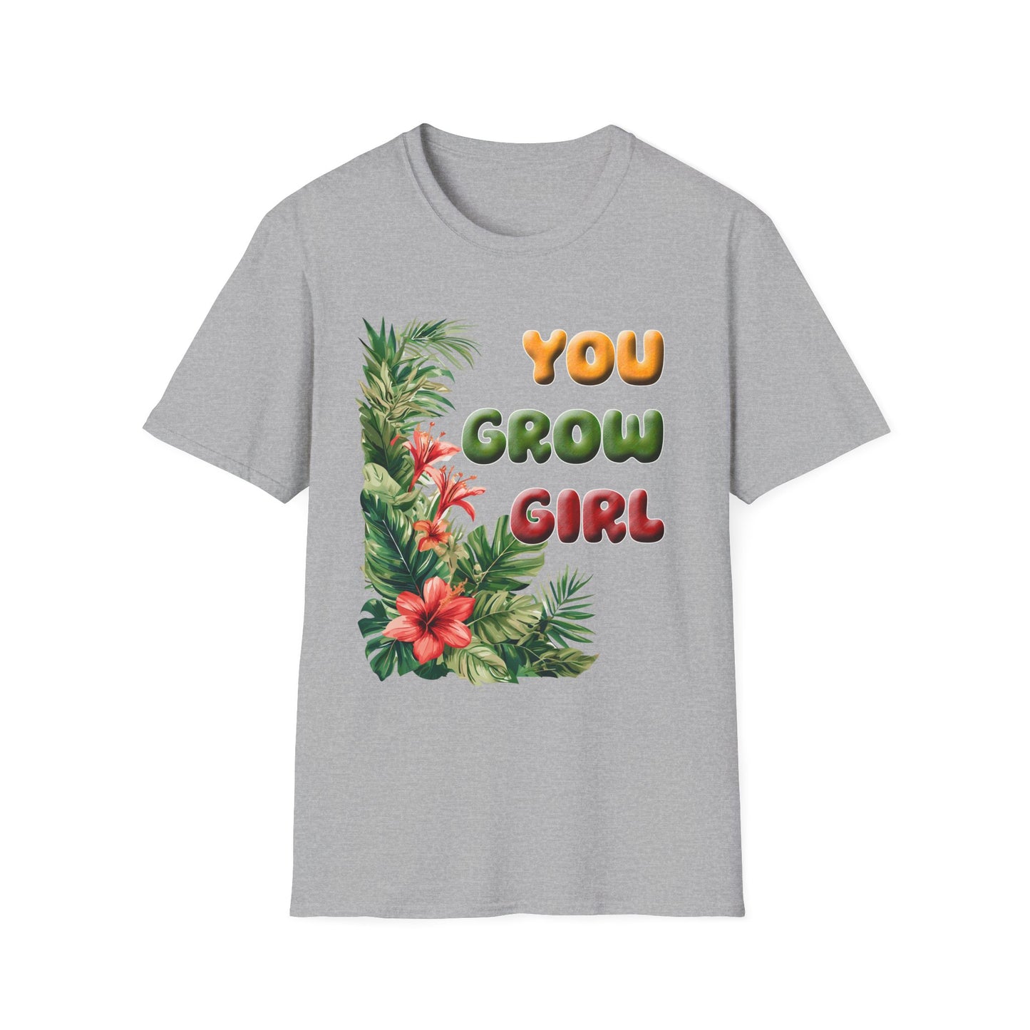 Tropical T-Shirt for Garden Lovers Tee for Plant Lover Inspirational Gift for Women Summer Style You Grow Girl