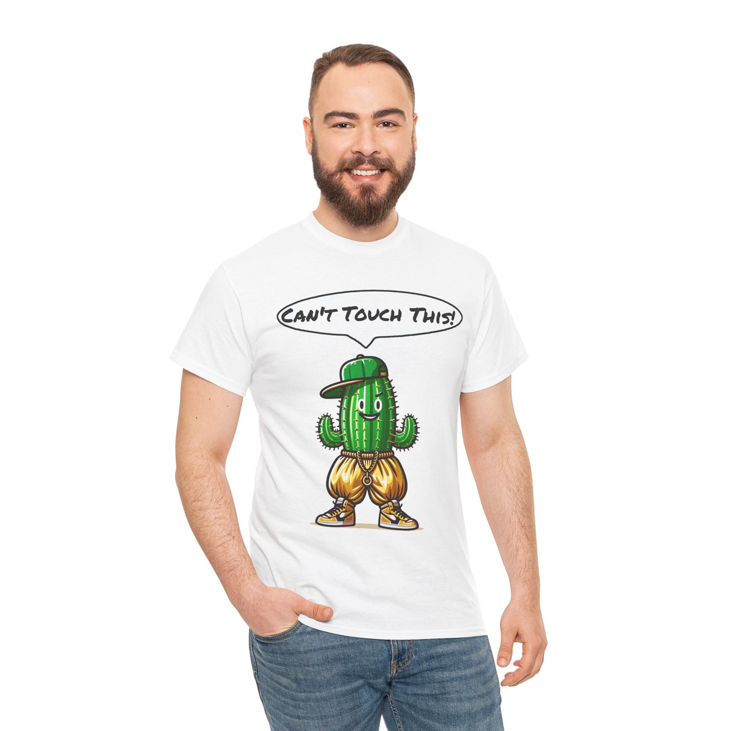 Funny Cactus Tee - Can't Touch This! | Unisex Heavy Cotton T-Shirt, Gift for Friends, Casual Wear, Summer Fashion, Unique Graphic Tee