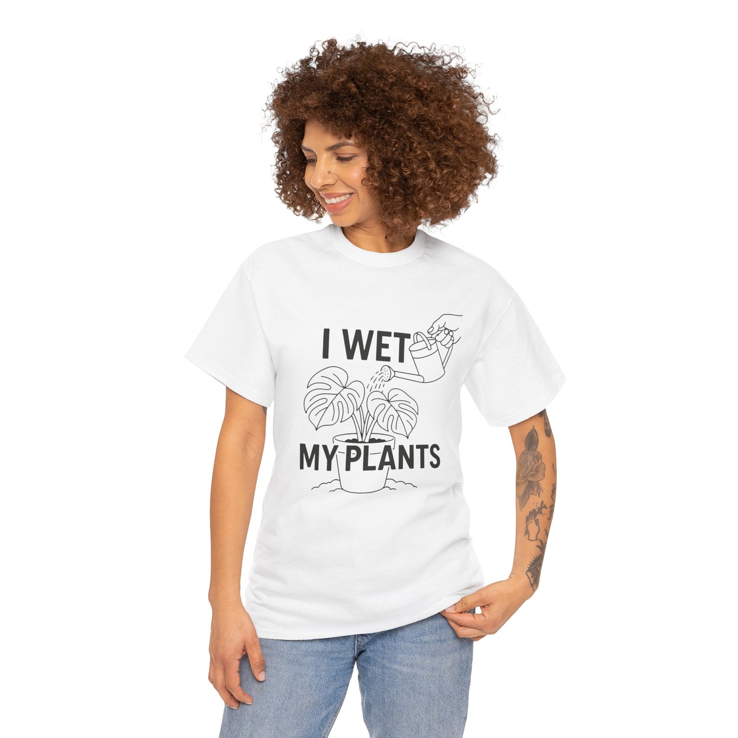 Funny Plant Lover Tee, I Wet My Plants Shirt, Gardening Gift, Unisex Cotton T-Shirt, Plant Parent Apparel, Houseplant Humor Tee
