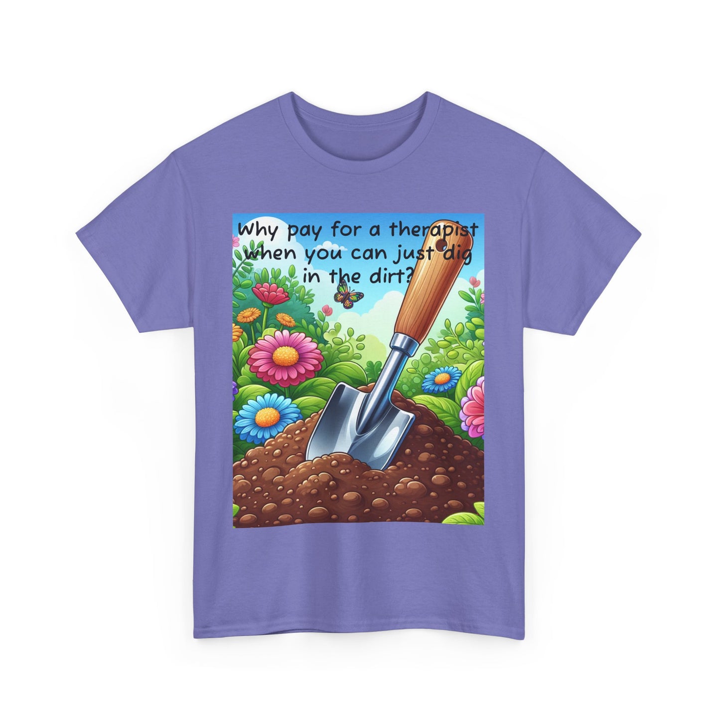 Gardening Therapy Tee, Funny Gardening Shirt, Plant Lover Gift, Unisex Cotton T-Shirt, Nature Lover Humor, Eco-Friendly Apparel
