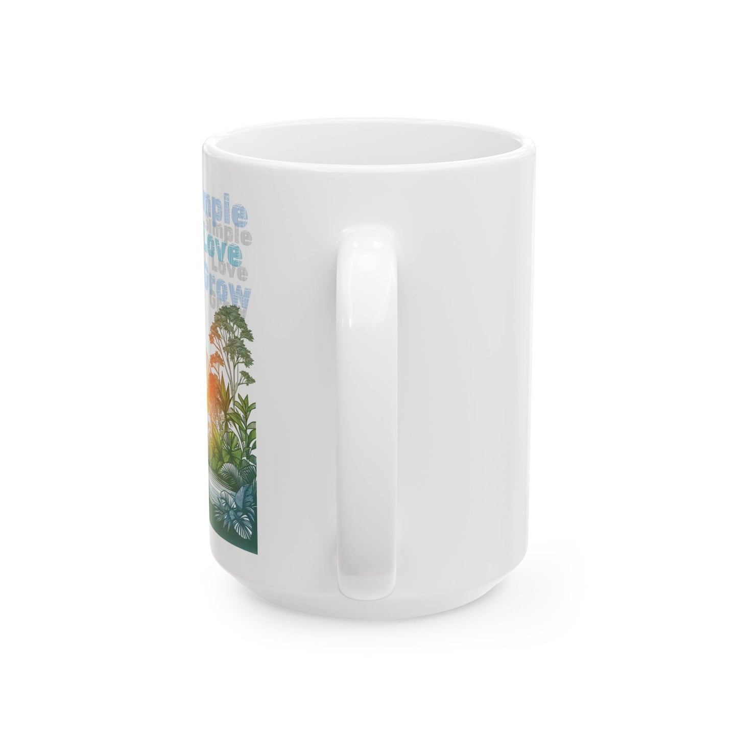 Motivational Ceramic Mug - "Live Simple, Enjoy Life" - Perfect Gift for Nature Lovers