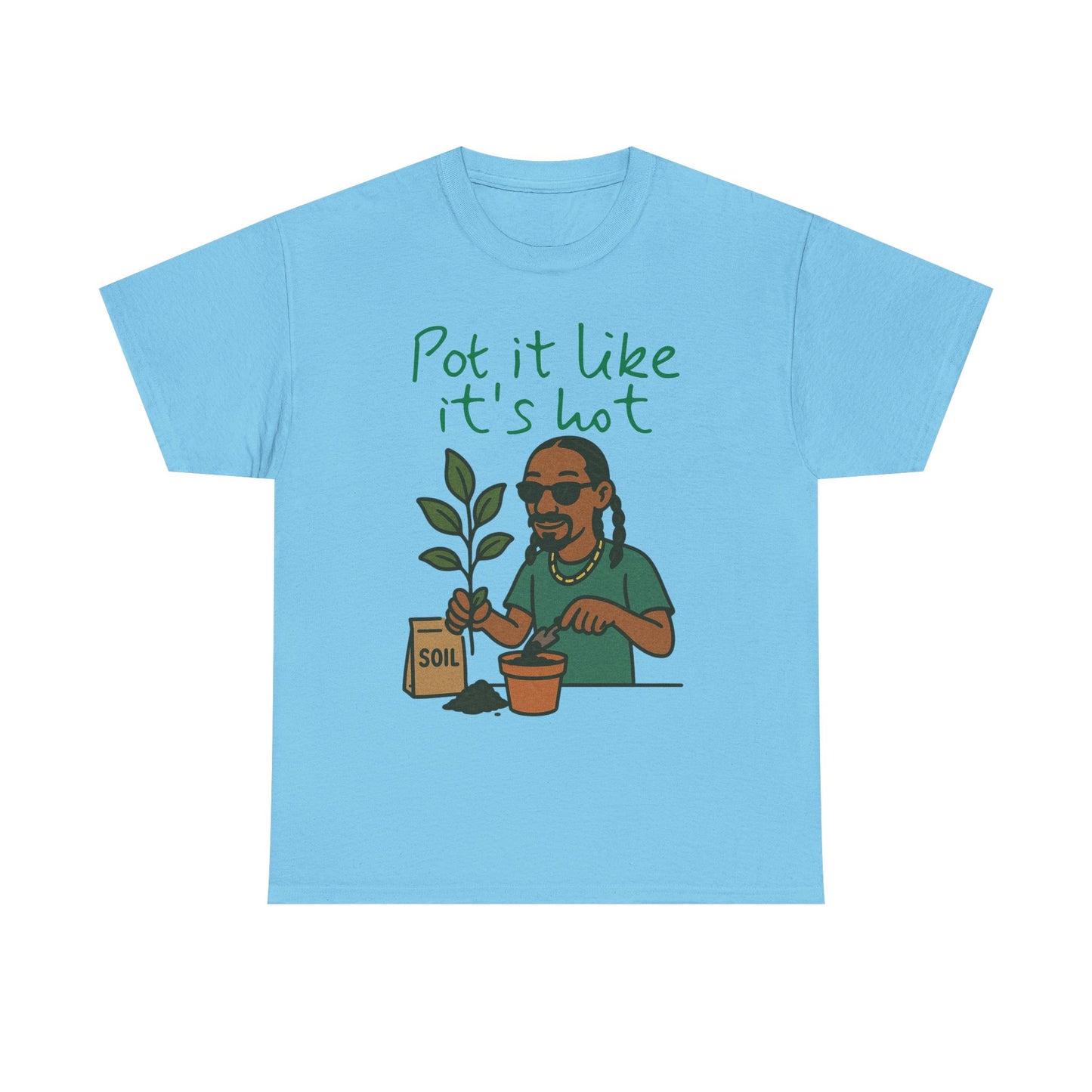 Pot It Like It's Hot Tee, Funny Gardening Shirt, Plant Lover Gift, Unisex Cotton Tee, Summer Vibe T-Shirt, Eco-Friendly Apparel