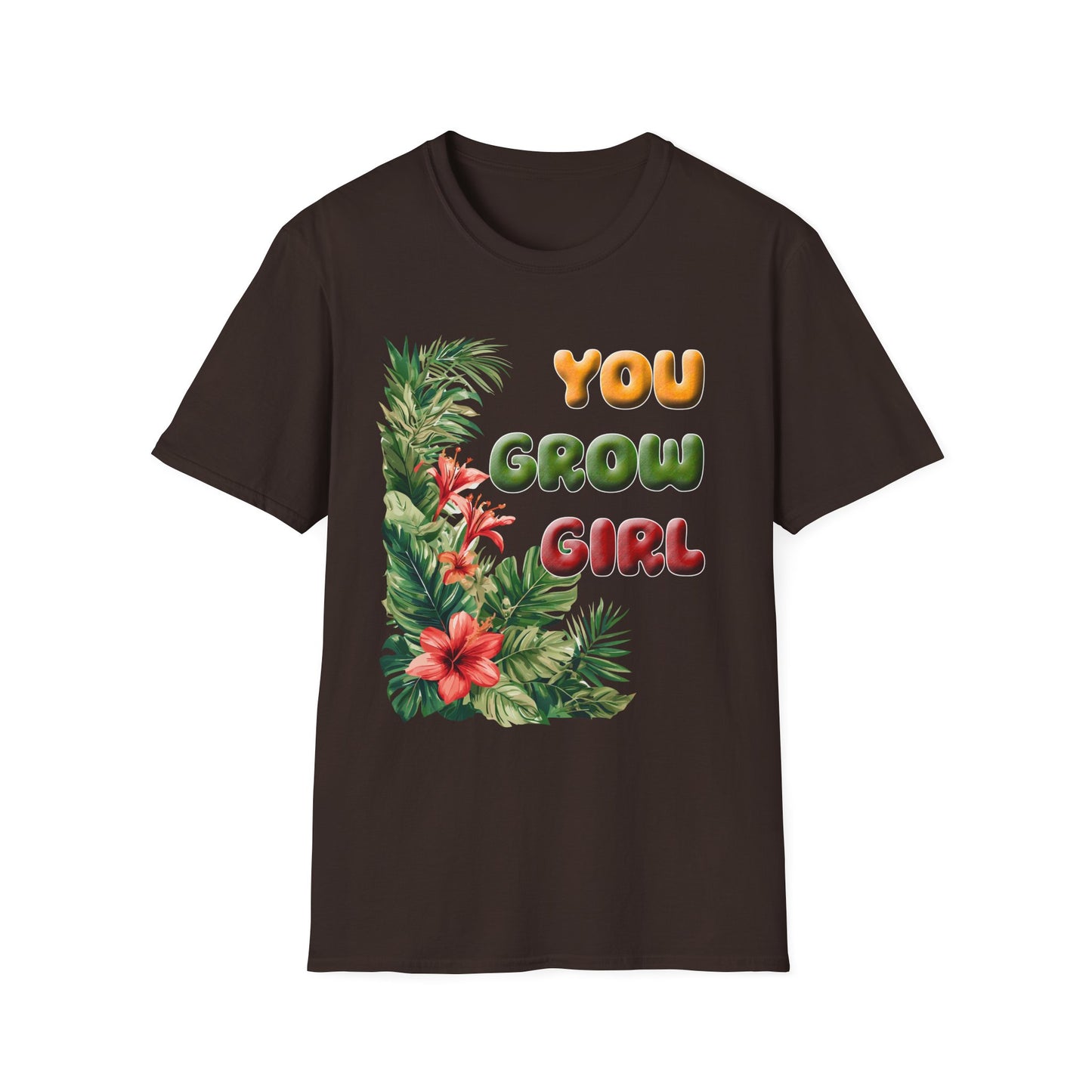 Tropical T-Shirt for Garden Lovers Tee for Plant Lover Inspirational Gift for Women Summer Style You Grow Girl