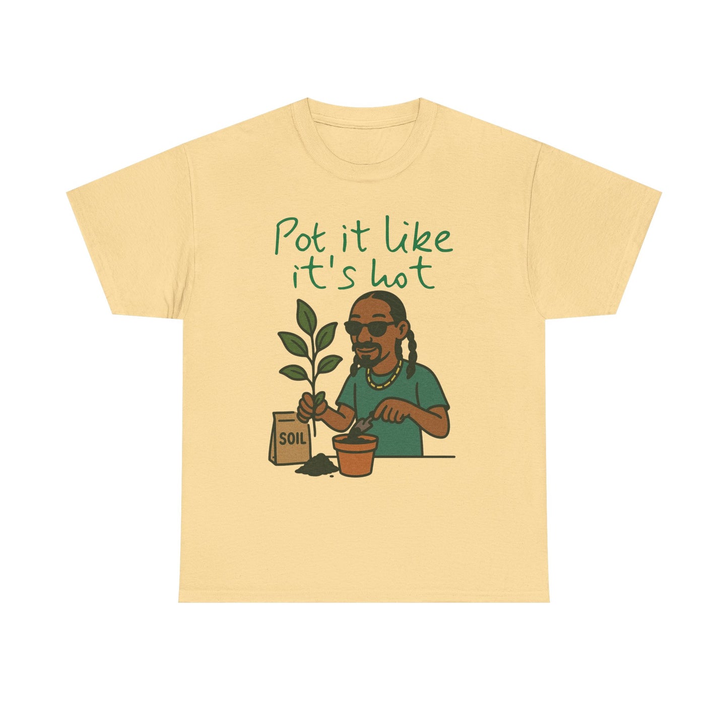 Pot It Like It's Hot Tee, Funny Gardening Shirt, Plant Lover Gift, Unisex Cotton Tee, Summer Vibe T-Shirt, Eco-Friendly Apparel