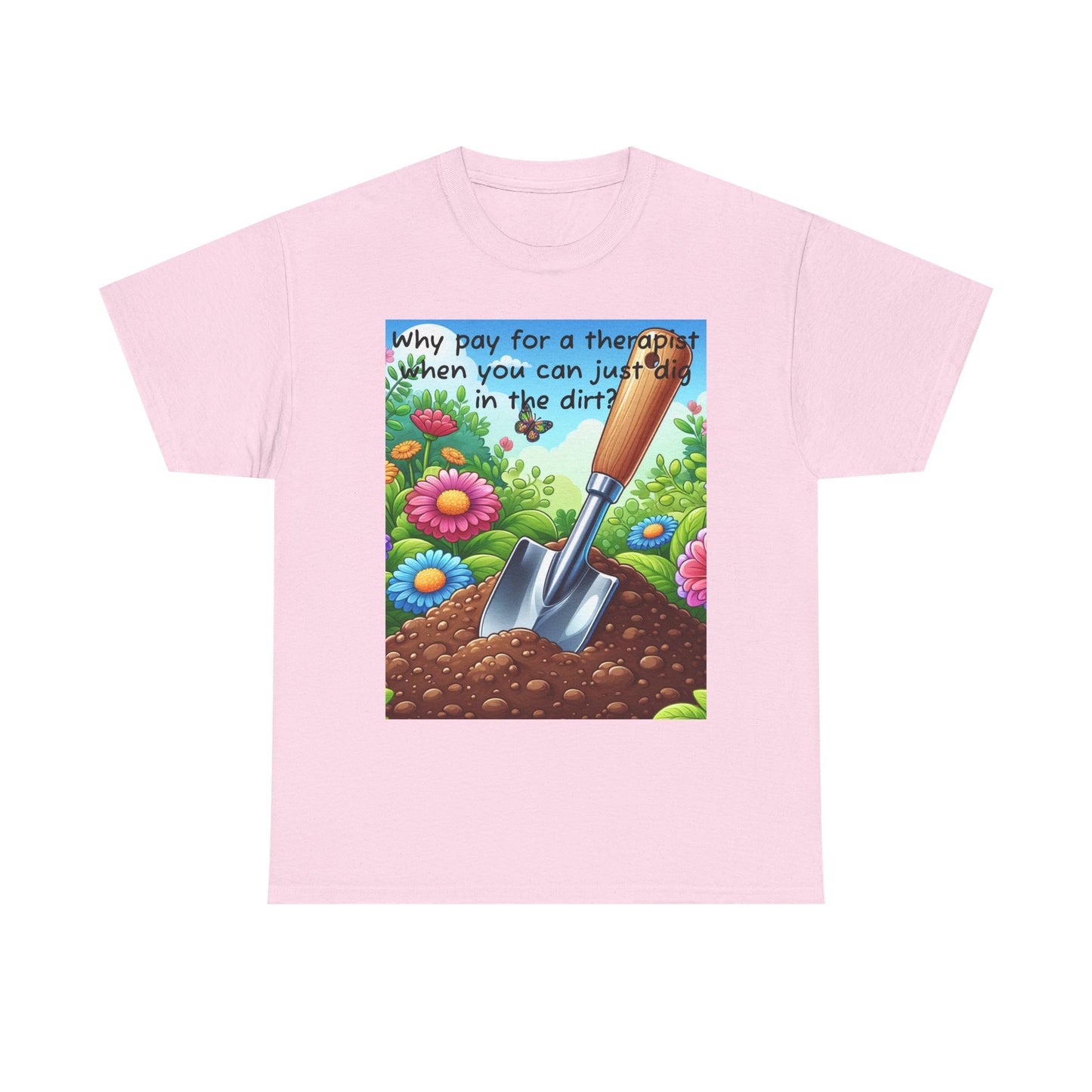 Gardening Therapy Tee, Funny Gardening Shirt, Plant Lover Gift, Unisex Cotton T-Shirt, Nature Lover Humor, Eco-Friendly Apparel