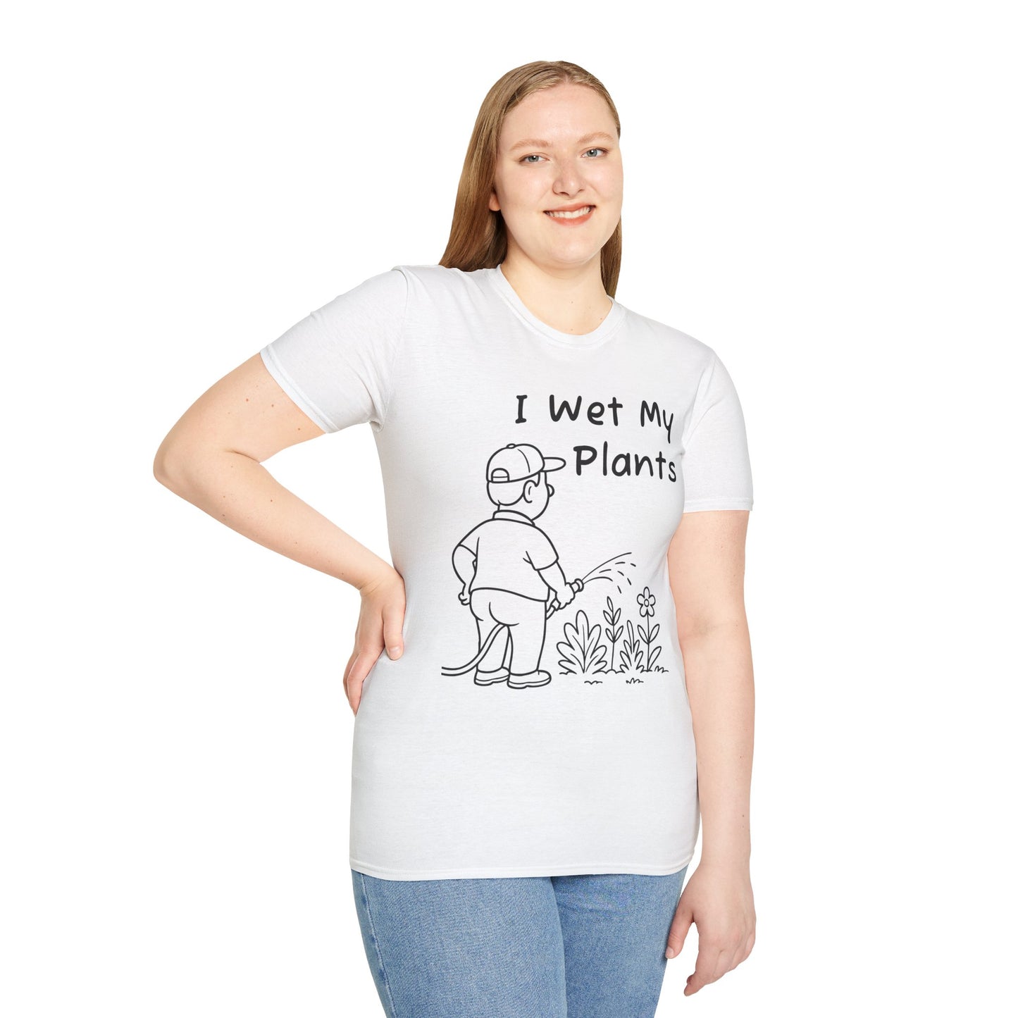 Funny Plant Lover T-Shirt, Gardening Gift, Unisex Tee, I Wet My Plants Shirt, Graphic Shirt