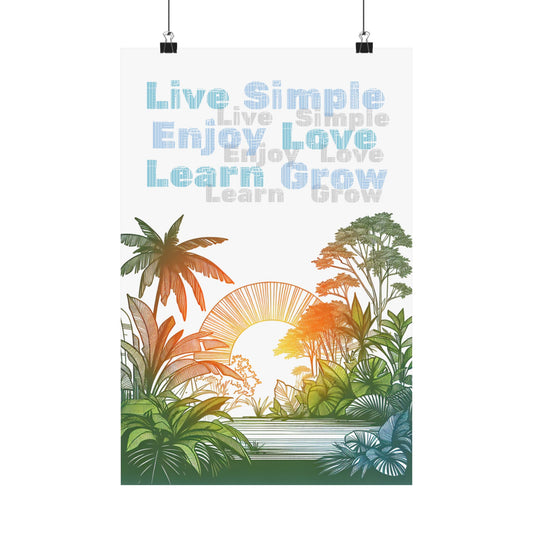 Inspirational Matte Vertical Posters, Tropical Wall Art, Motivational Decor, Nature Inspired Prints, Gift for Home