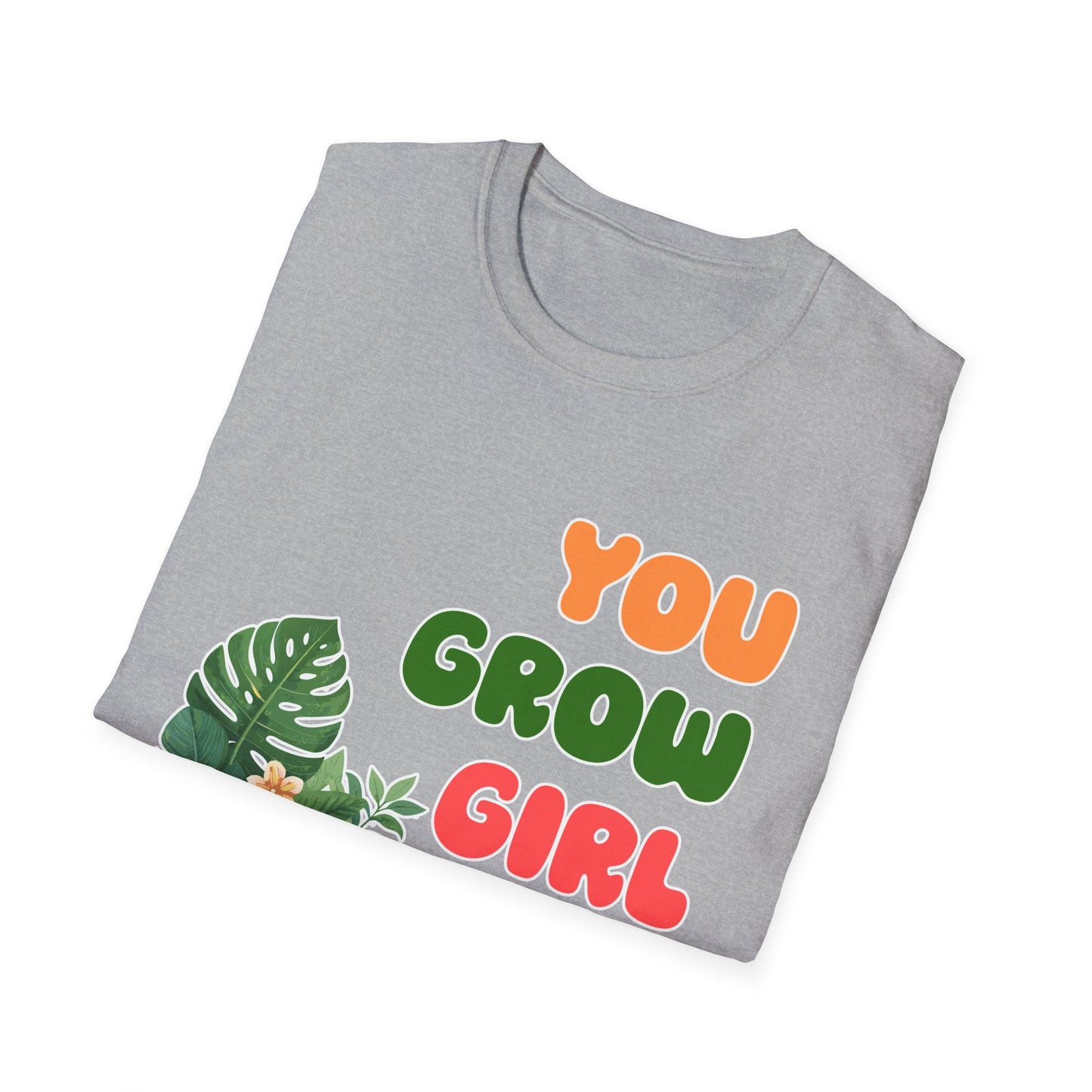 T-Shirt for Plant Lover Tropical Floral Tee Positive Affirmation Shirt Gift for Her Summer Outdoor Wear Garden Lover Shirt You Grow Girl