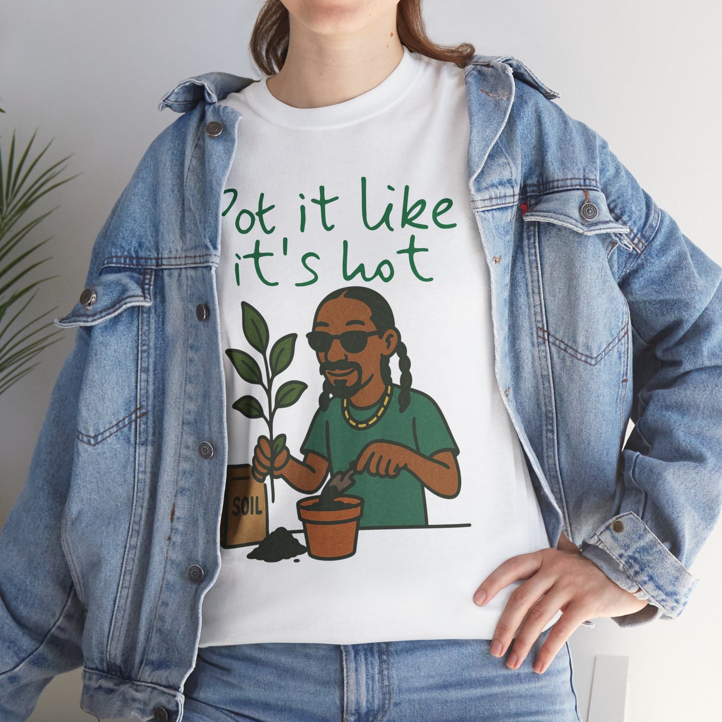 Pot It Like It's Hot Tee, Funny Gardening Shirt, Plant Lover Gift, Unisex Cotton Tee, Summer Vibe T-Shirt, Eco-Friendly Apparel
