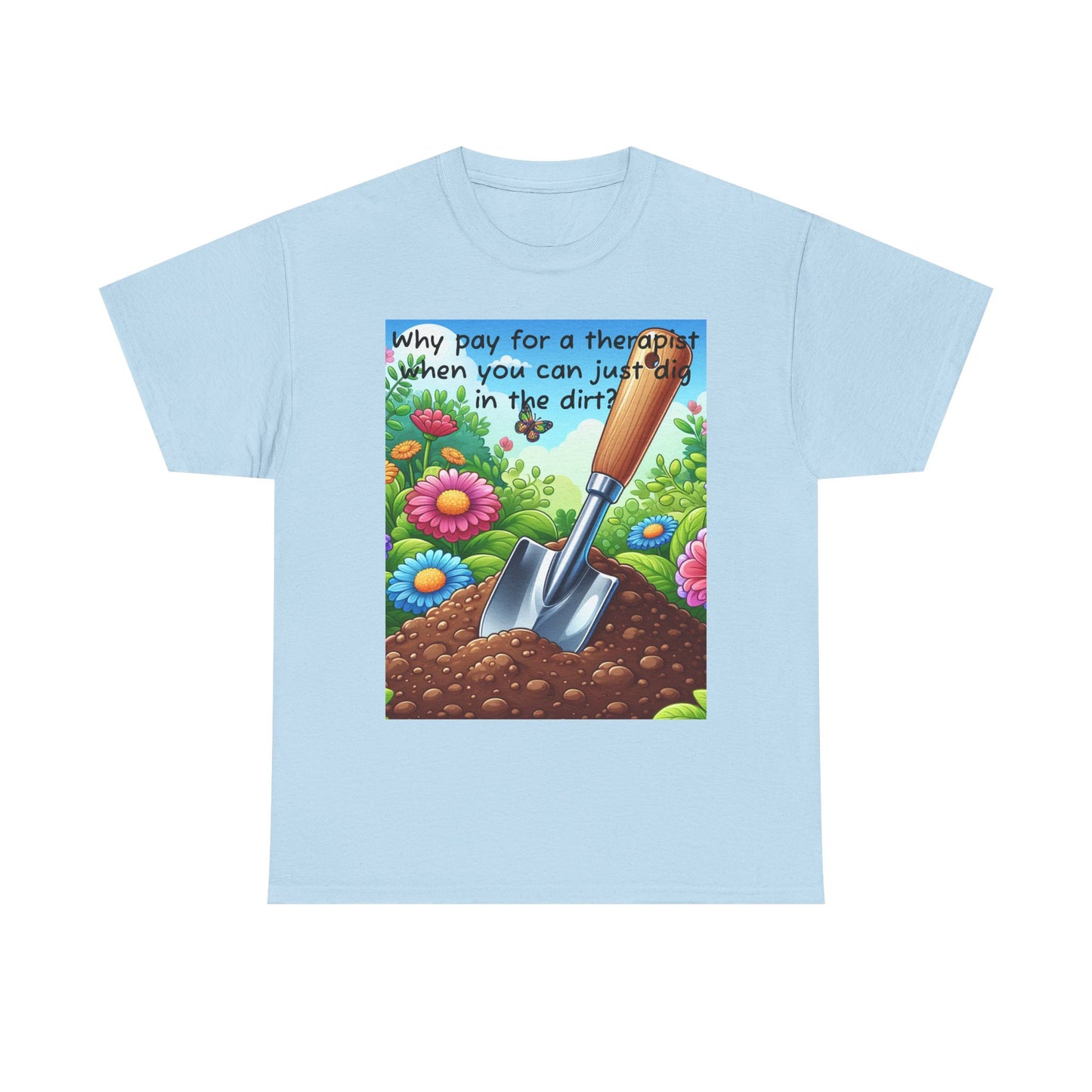 Gardening Therapy Tee, Funny Gardening Shirt, Plant Lover Gift, Unisex Cotton T-Shirt, Nature Lover Humor, Eco-Friendly Apparel