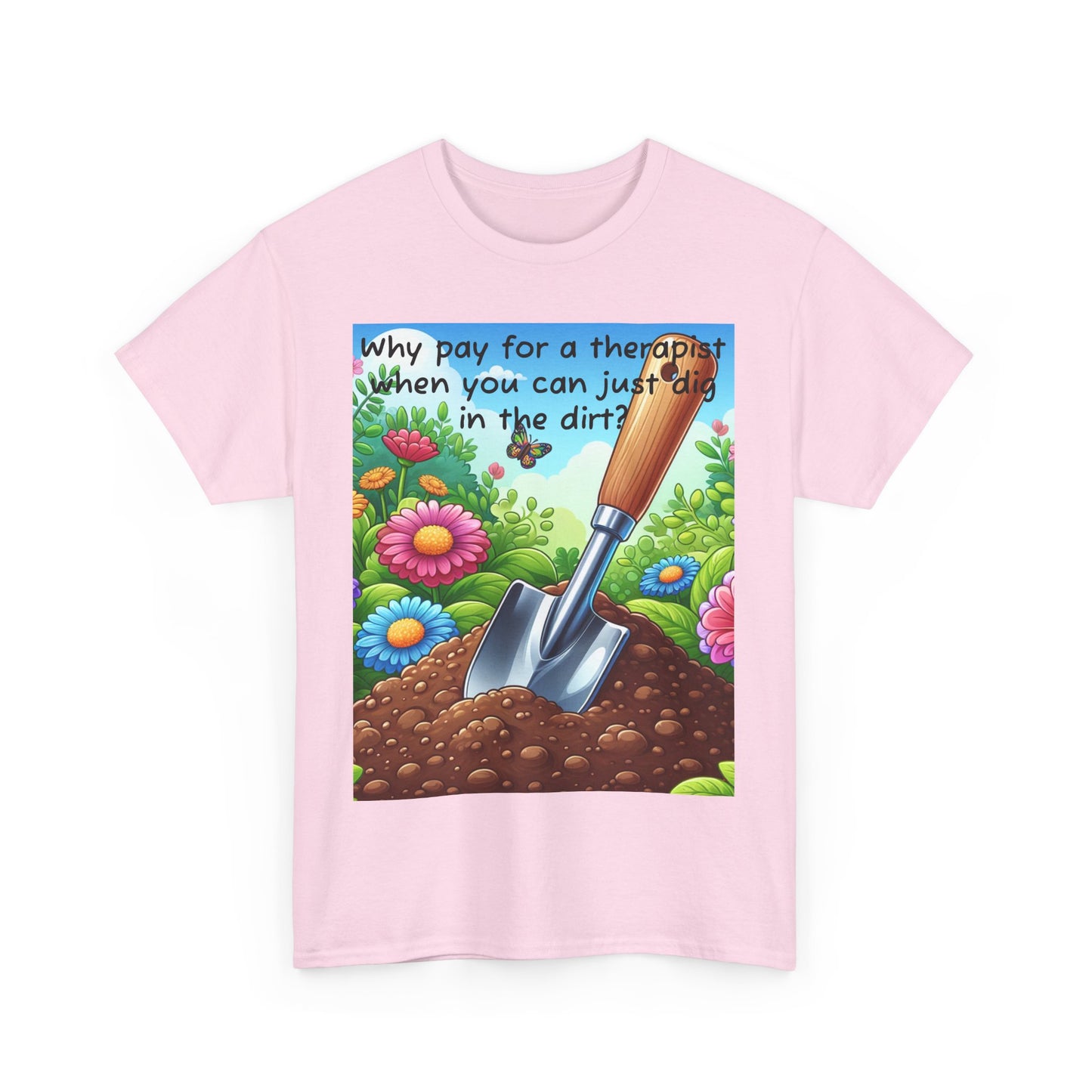 Gardening Therapy Tee, Funny Gardening Shirt, Plant Lover Gift, Unisex Cotton T-Shirt, Nature Lover Humor, Eco-Friendly Apparel
