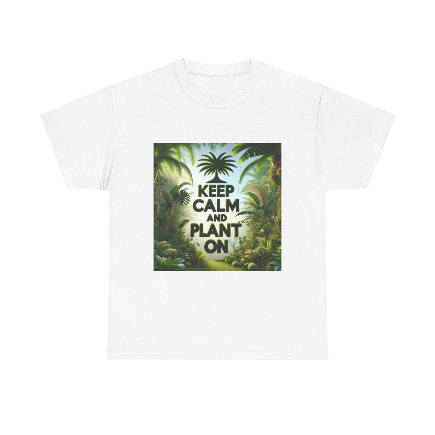 Keep Calm and Plant On Tee, Nature Lover Gift, Gardening T-Shirt, Eco-Friendly Apparel, Unisex Cotton Top