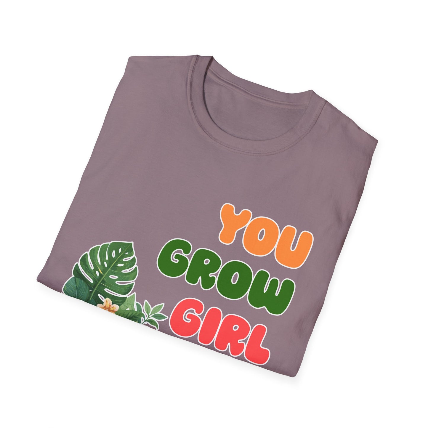 T-Shirt for Plant Lover Tropical Floral Tee Positive Affirmation Shirt Gift for Her Summer Outdoor Wear Garden Lover Shirt You Grow Girl