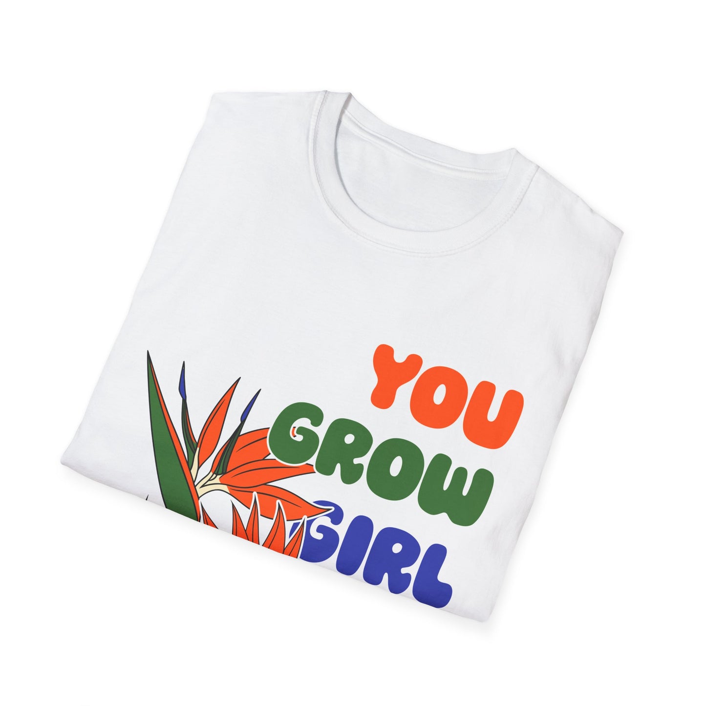 T-Shirt for Plant Lover Tropical Floral Tee Positive Affirmation Shirt Gift for Her Summer Outdoor Wear Garden Lover Shirt You Grow Girl