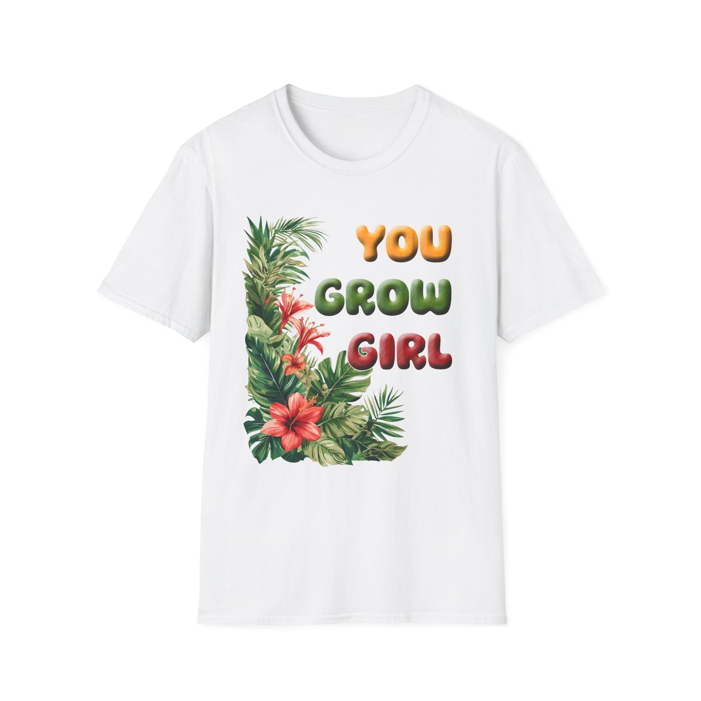 Tropical T-Shirt for Garden Lovers Tee for Plant Lover Inspirational Gift for Women Summer Style You Grow Girl