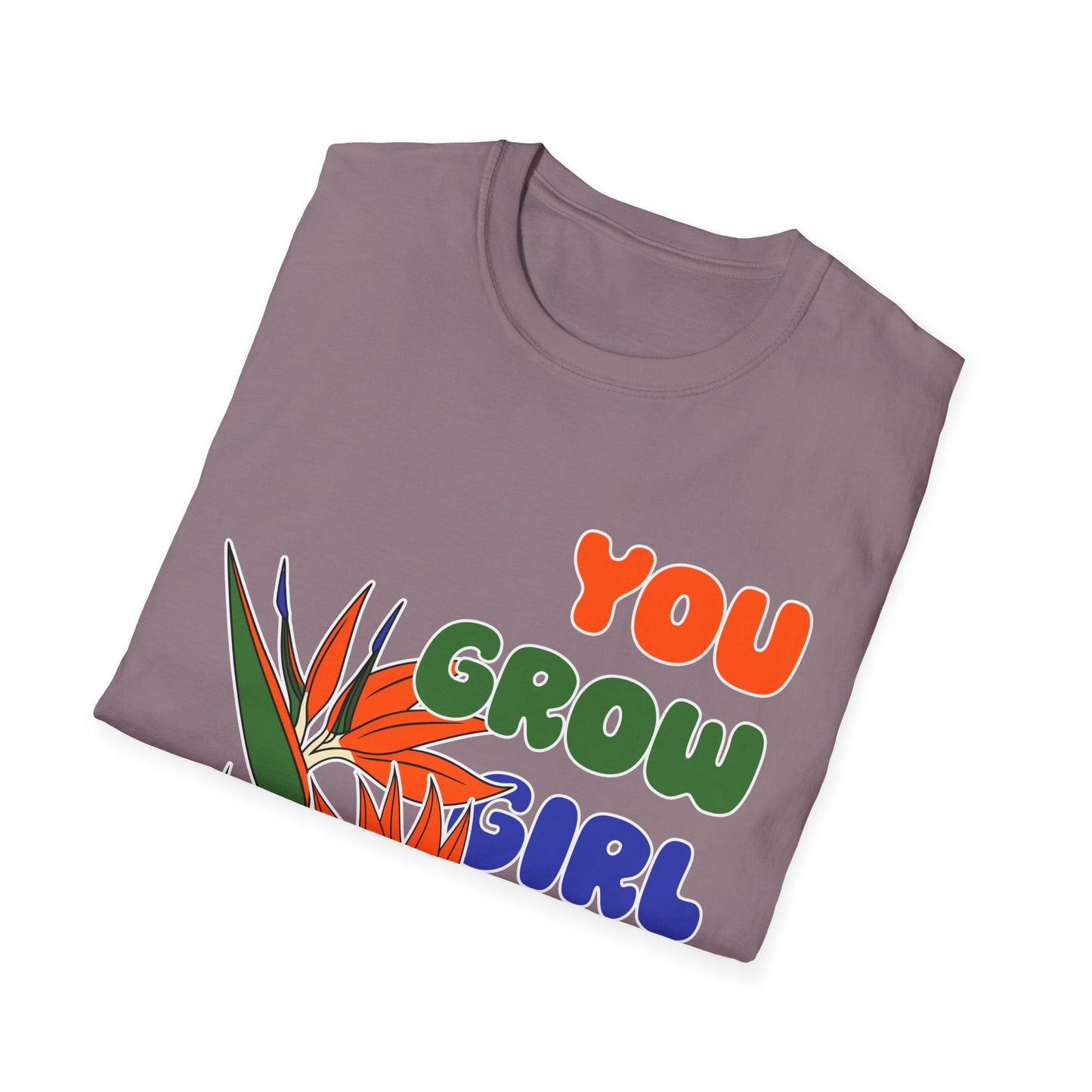 T-Shirt for Plant Lover Tropical Floral Tee Positive Affirmation Shirt Gift for Her Summer Outdoor Wear Garden Lover Shirt You Grow Girl