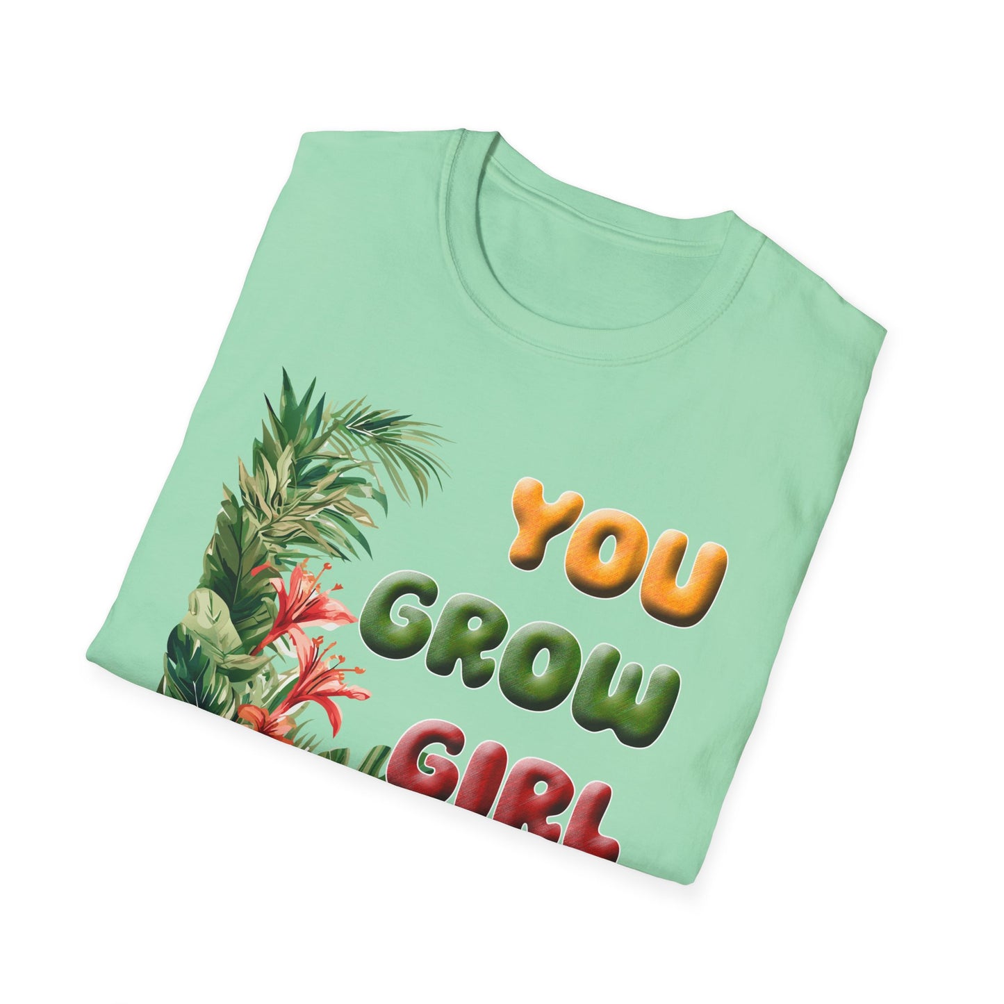 Tropical T-Shirt for Garden Lovers Tee for Plant Lover Inspirational Gift for Women Summer Style You Grow Girl