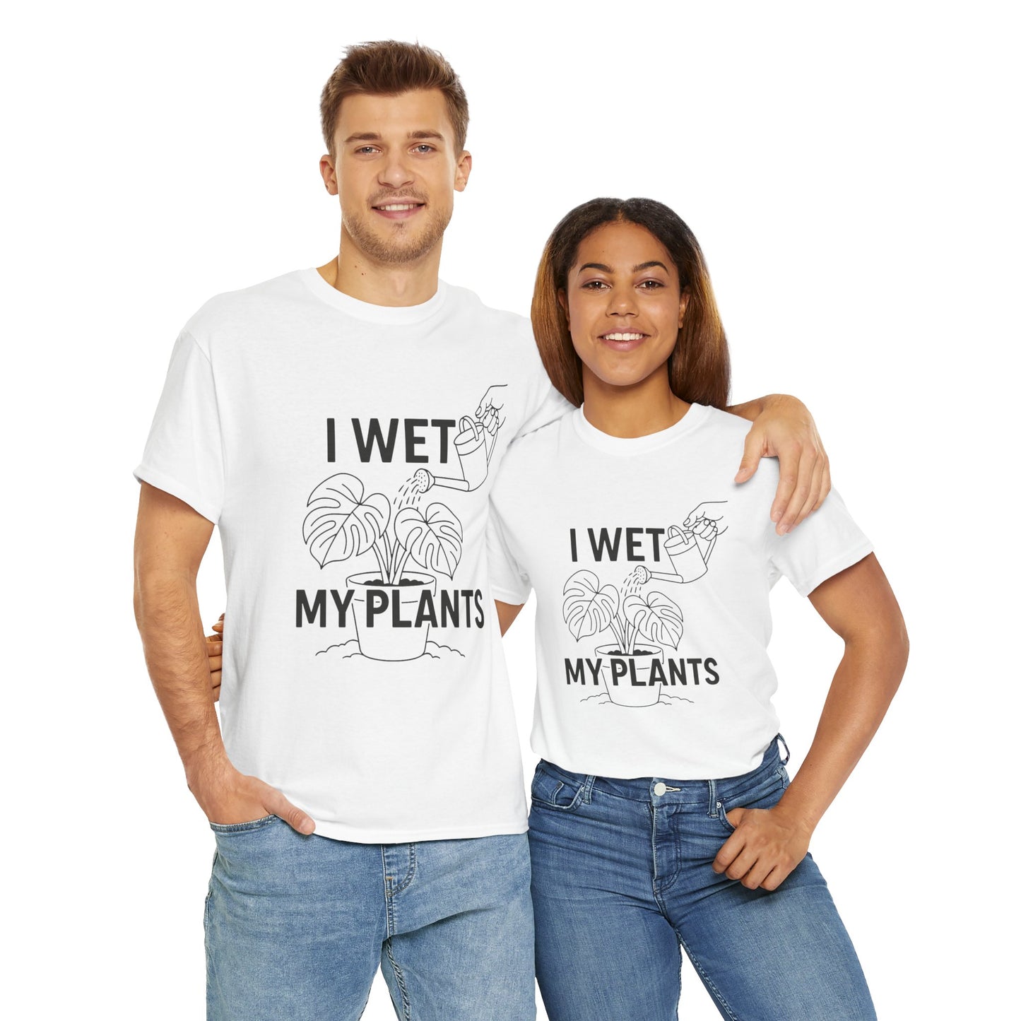 Funny Plant Lover Tee, I Wet My Plants Shirt, Gardening Gift, Unisex Cotton T-Shirt, Plant Parent Apparel, Houseplant Humor Tee