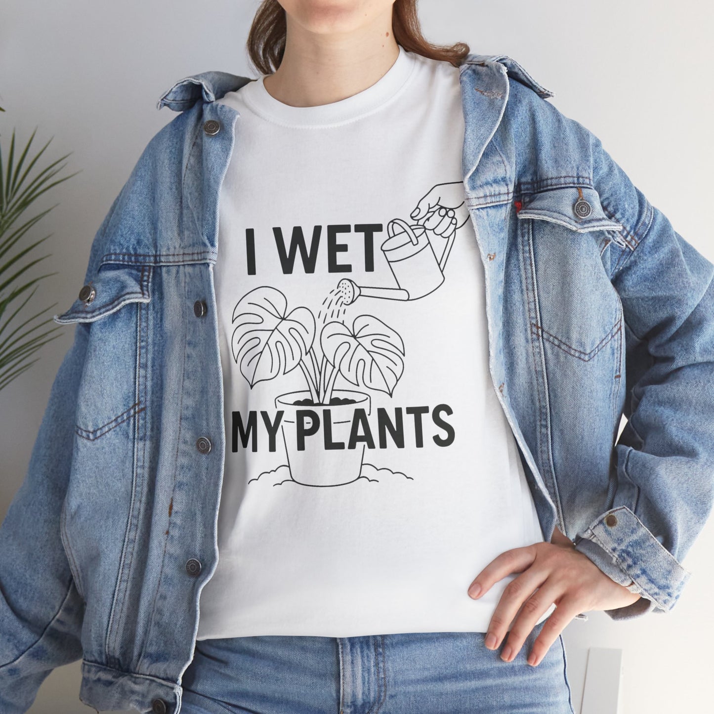 Funny Plant Lover Tee, I Wet My Plants Shirt, Gardening Gift, Unisex Cotton T-Shirt, Plant Parent Apparel, Houseplant Humor Tee