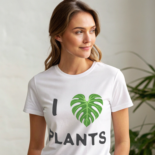 I Love Plants T-Shirt, Botanical Tee, Nature Lover Gift, Plant Parent Shirt, Greenery Apparel, Eco-Friendly Fashion