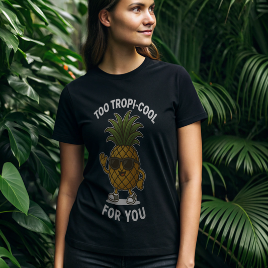 Tropical Pineapple Tee, Unisex Heavy Cotton Shirt, Summer Vibe Cotton Tee, Fun Graphic Tee, Unique Gift for Friends