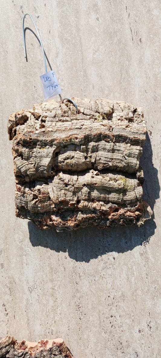 Cork Bark mounting Actual Pieces Size Varies mounting wire attached