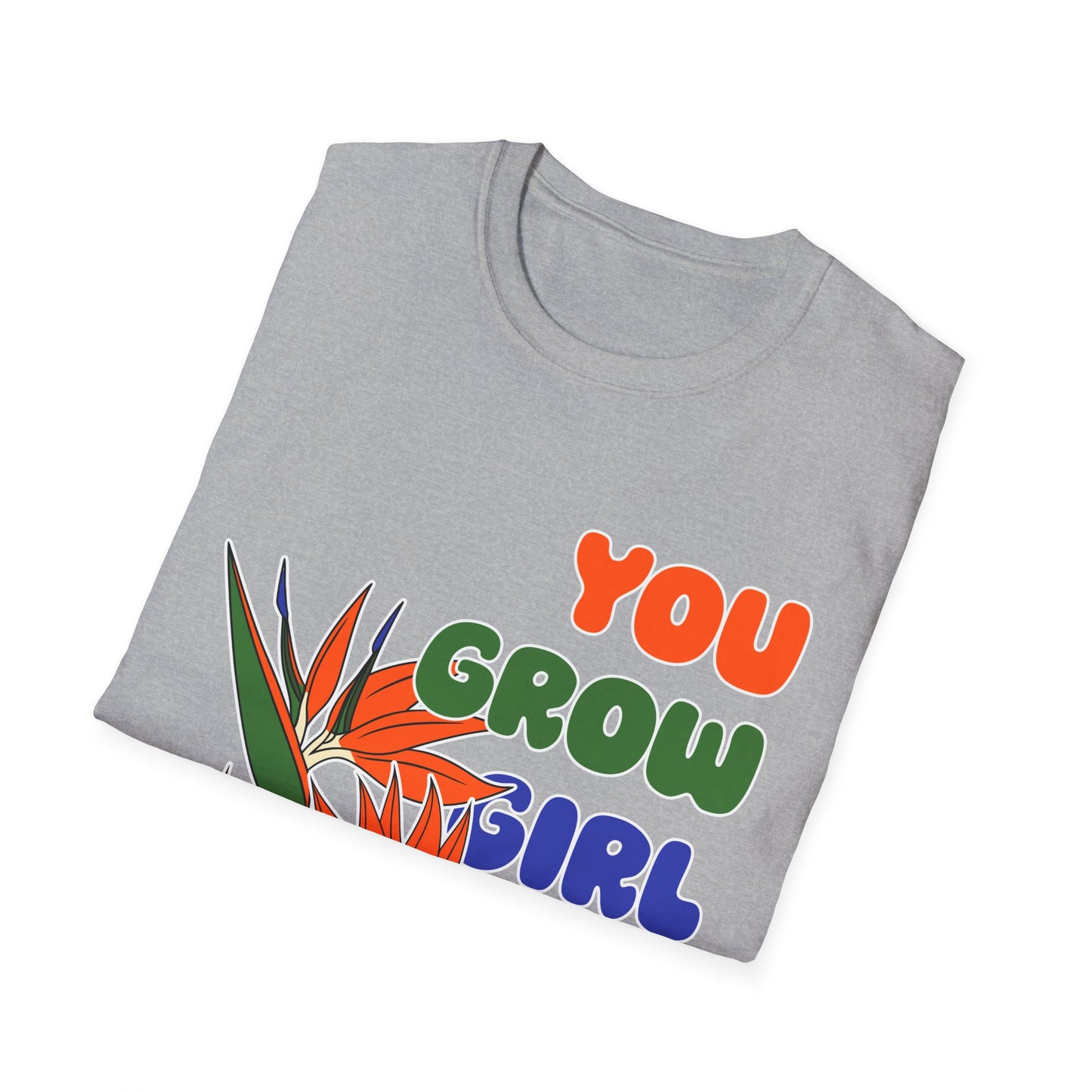 T-Shirt for Plant Lover Tropical Floral Tee Positive Affirmation Shirt Gift for Her Summer Outdoor Wear Garden Lover Shirt You Grow Girl