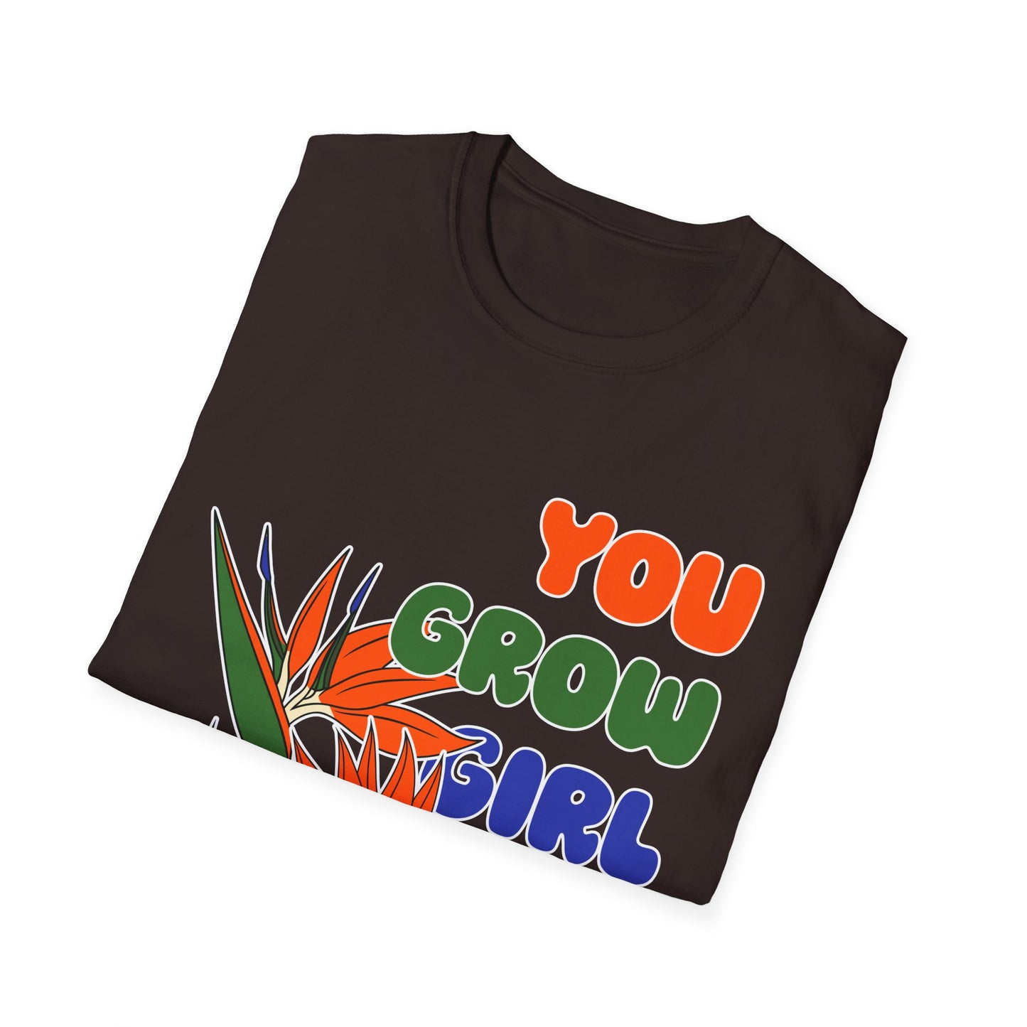 T-Shirt for Plant Lover Tropical Floral Tee Positive Affirmation Shirt Gift for Her Summer Outdoor Wear Garden Lover Shirt You Grow Girl