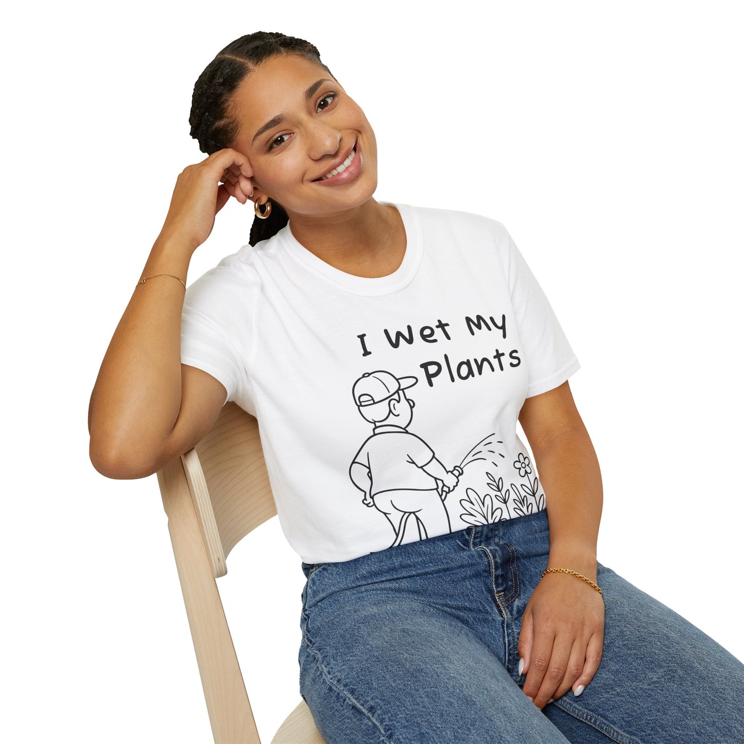 Funny Plant Lover T-Shirt, Gardening Gift, Unisex Tee, I Wet My Plants Shirt, Graphic Shirt