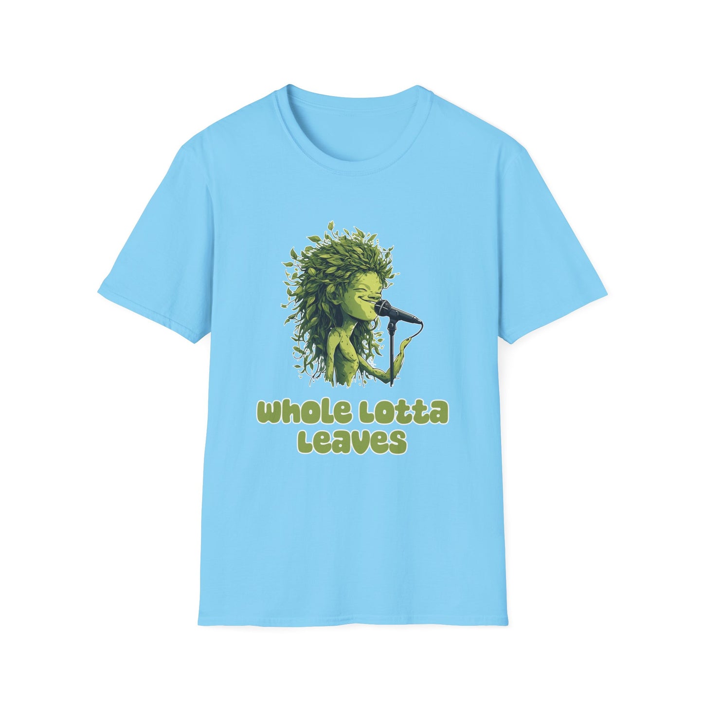 T-Shirt for Plant Lover Tee Led Zeppelin Inspired Singing Sapling Whole Lotta Love Leaves Nature Graphic Shirt Music Fan Gift