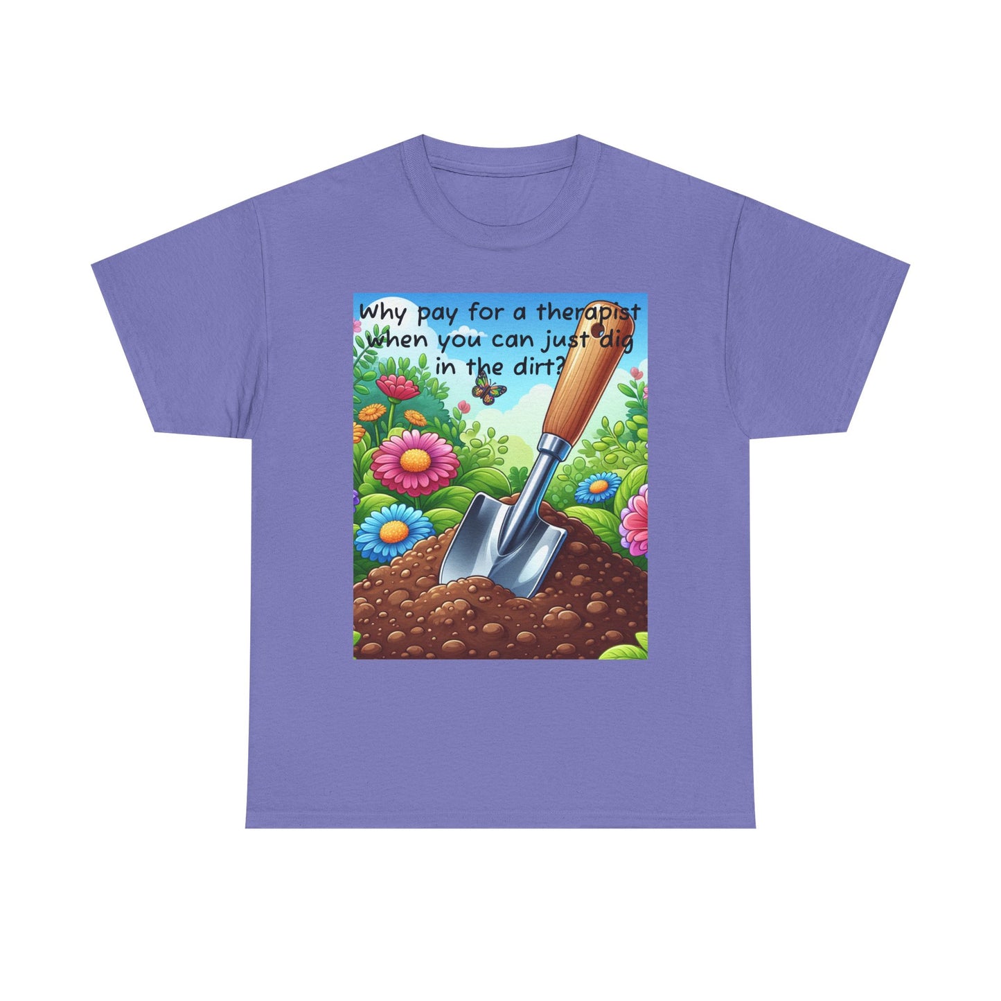 Gardening Therapy Tee, Funny Gardening Shirt, Plant Lover Gift, Unisex Cotton T-Shirt, Nature Lover Humor, Eco-Friendly Apparel