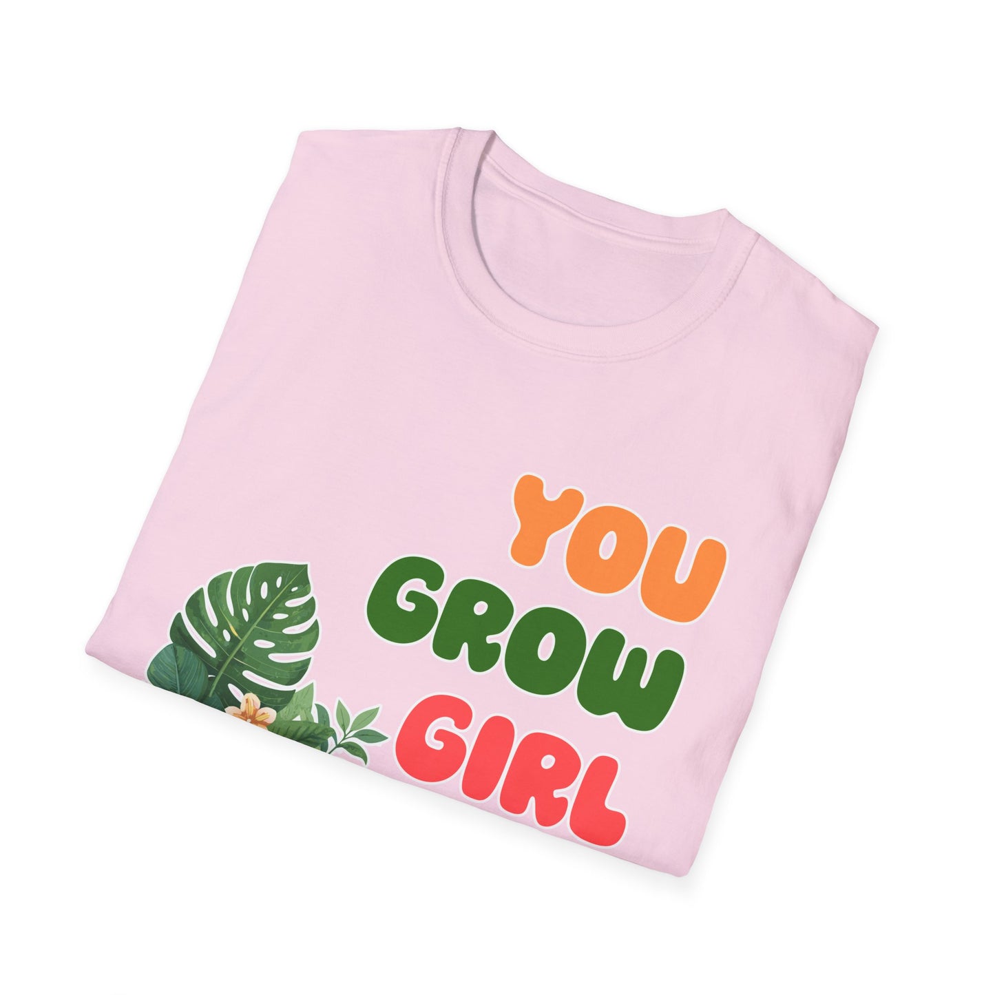 T-Shirt for Plant Lover Tropical Floral Tee Positive Affirmation Shirt Gift for Her Summer Outdoor Wear Garden Lover Shirt You Grow Girl